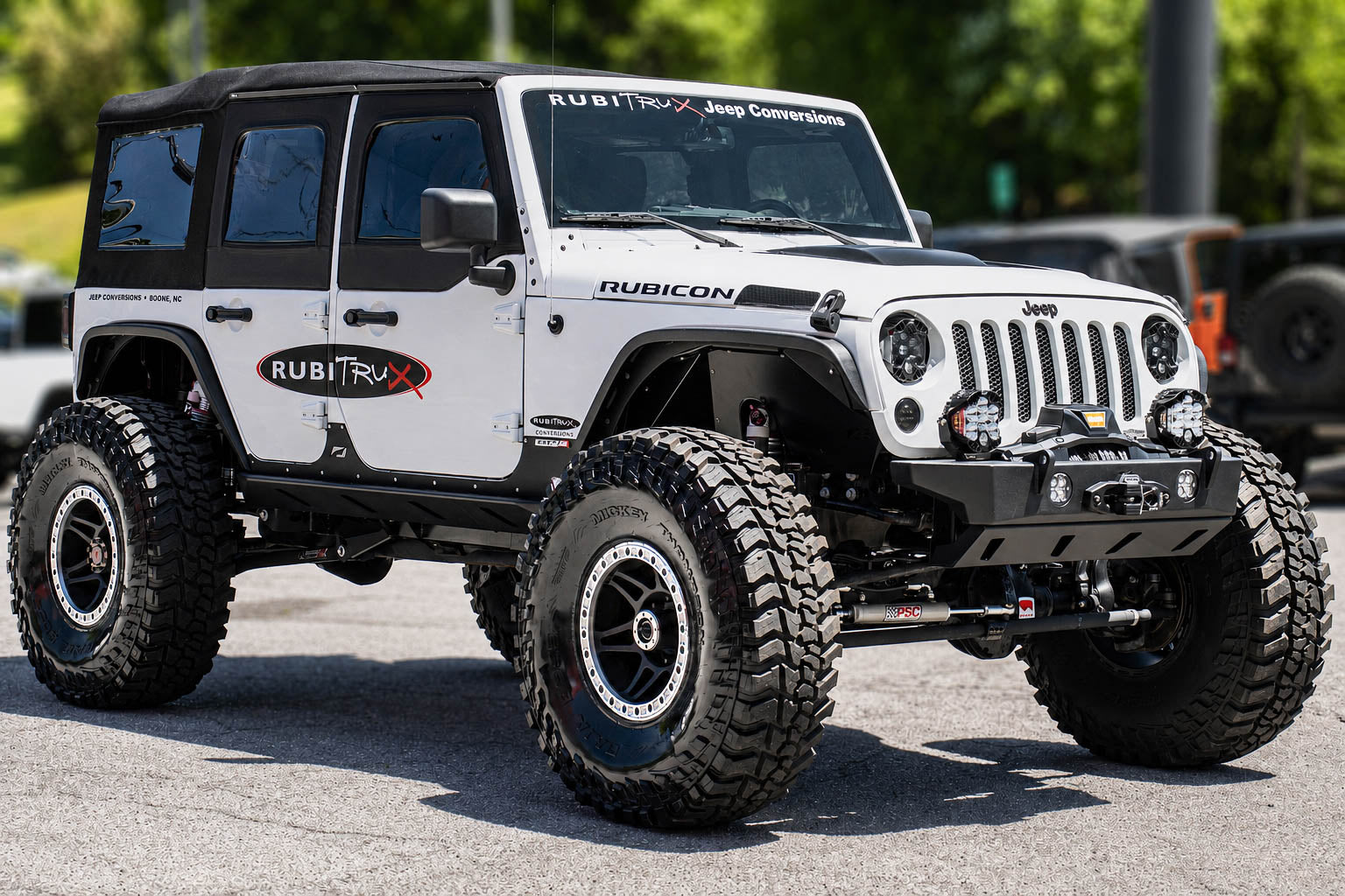 2015 Jeep Wrangler JKUR HEMI Bright White RubiTrux Show Jeep
