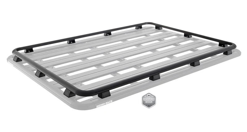 Rhino-Rack 43183B Roof Rack Platform Rails; Pioneer; Used With 42103B/ 44103B Roof Rack Platform; Black; Single; Full Rail