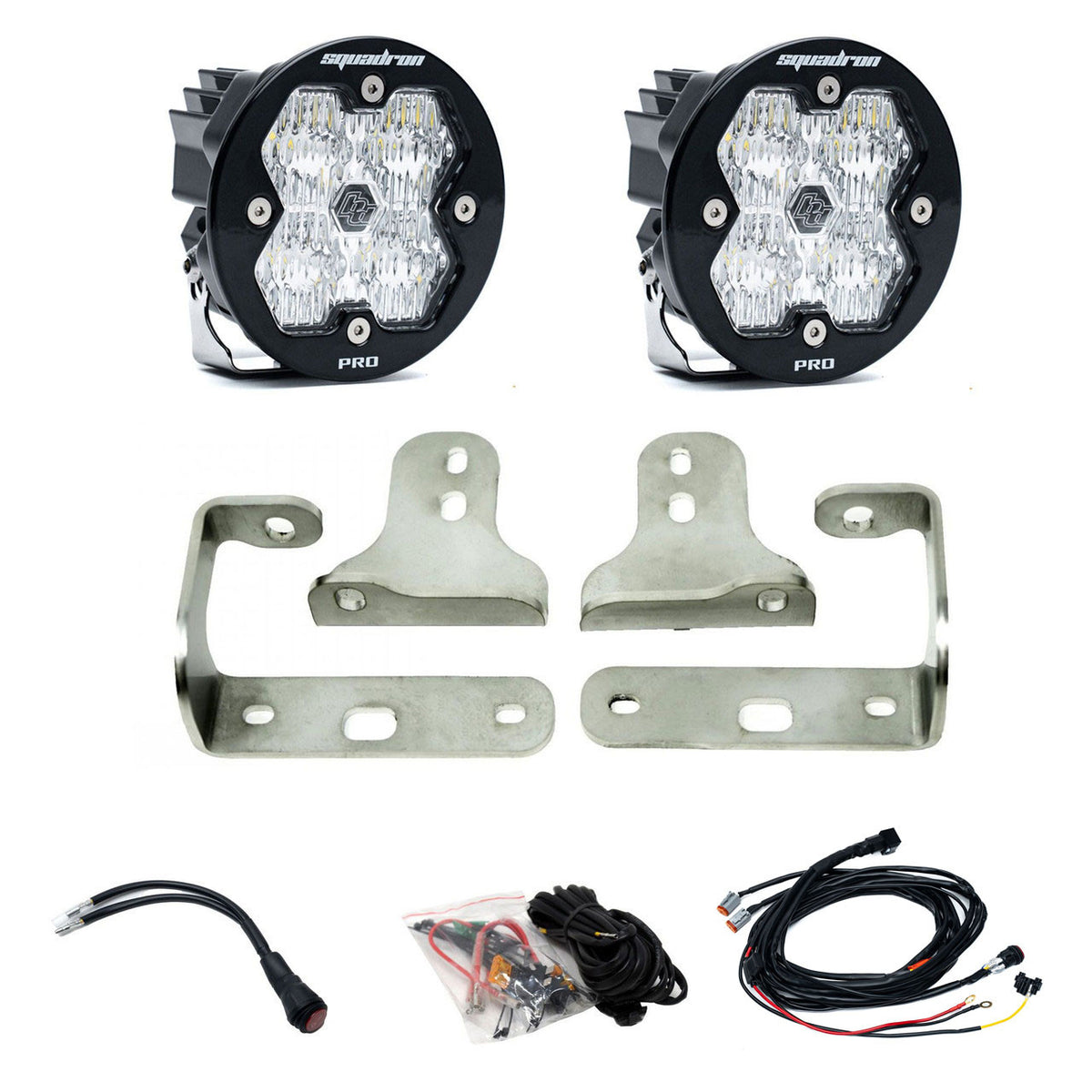 Baja Designs Squadron-R 2.0 Pro Fog Pocket Light Kit - Jeep 2018-26 Wrangler JL; 2020-26 Gladiator JT; Note: w/ OE Sport Bumper