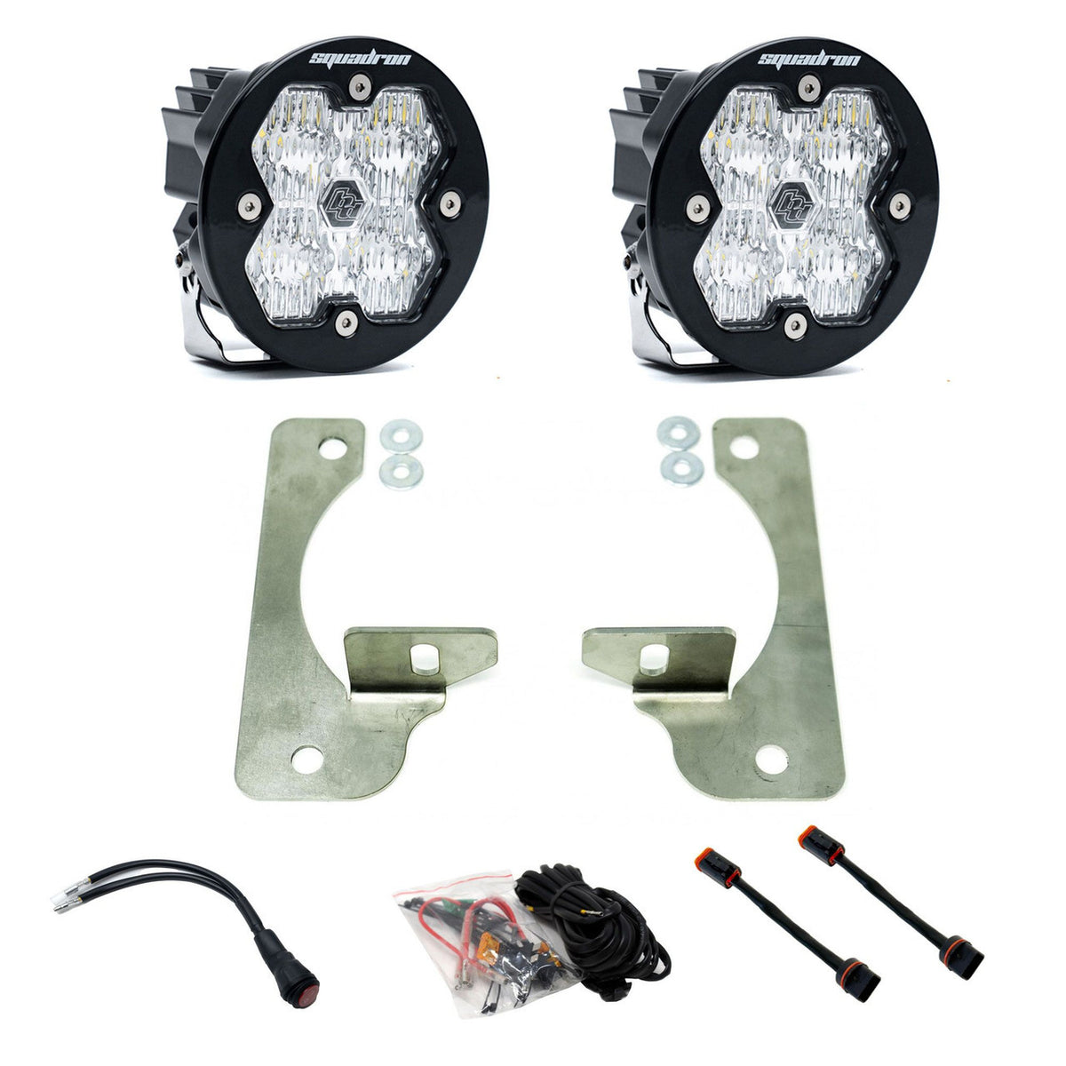 Baja Designs Squadron-R 2.0 Sport Fog Pocket Light Kit - Jeep 2018-26 Wrangler JL; 2020-26 Gladiator JT; Note: w/ OE Rubicon Bumper