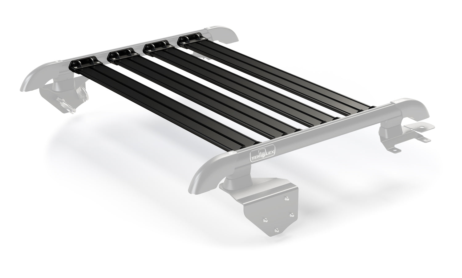 07-18 Wrangler JK 2 Door Nebo Roof Rack Cargo Slat Kit Black 4-Piece TeraFlex