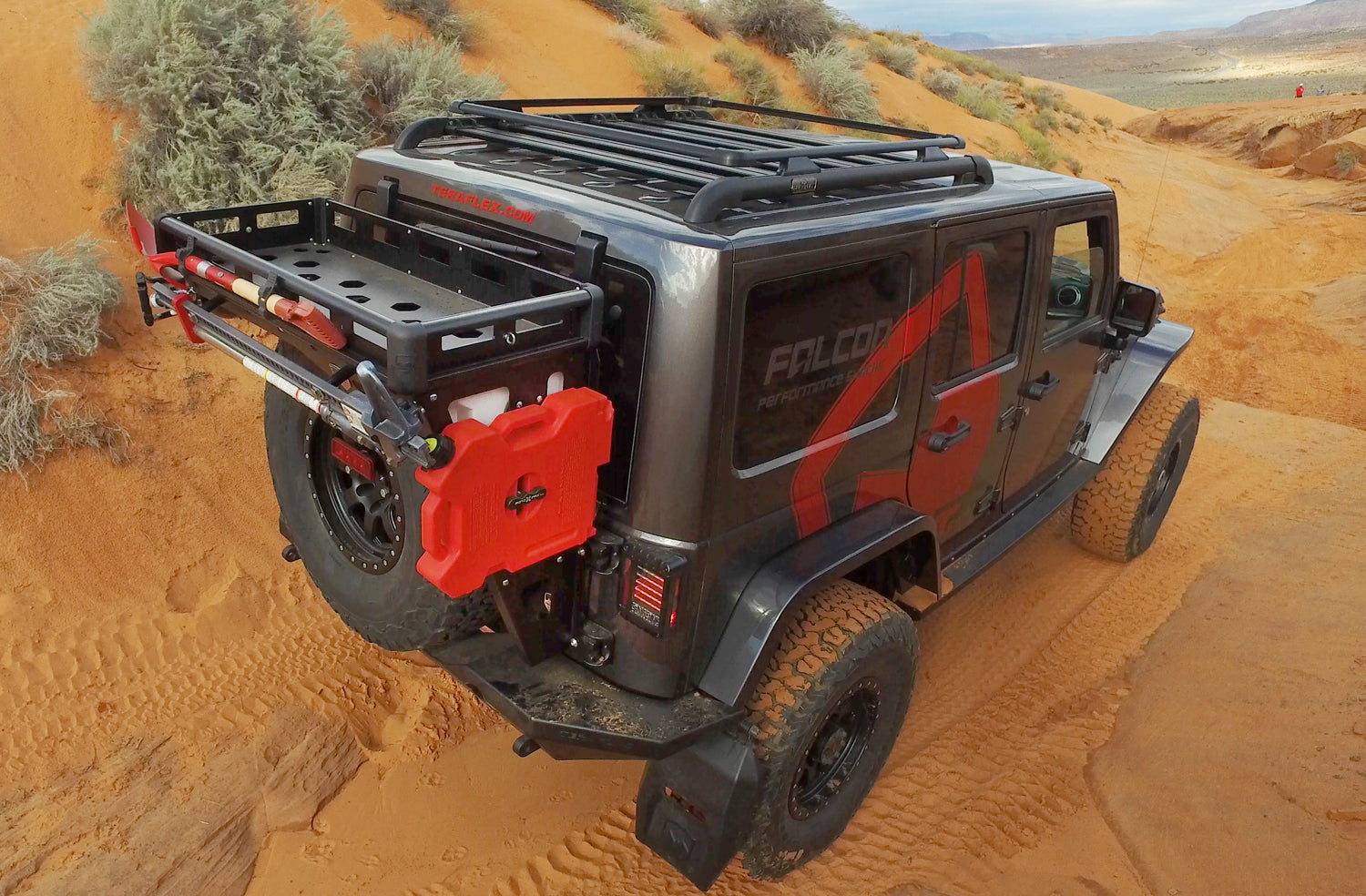 07-18 Wrangler JK Alta Cargo Rack Silver Rails TeraFlex