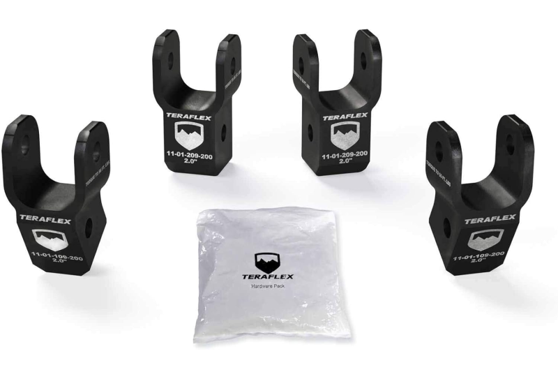 18-Up Wrangler JL 2 Door2 Inch Shock Extension Kit Front & Rear 2-2.5 Inch Lift TeraFlex