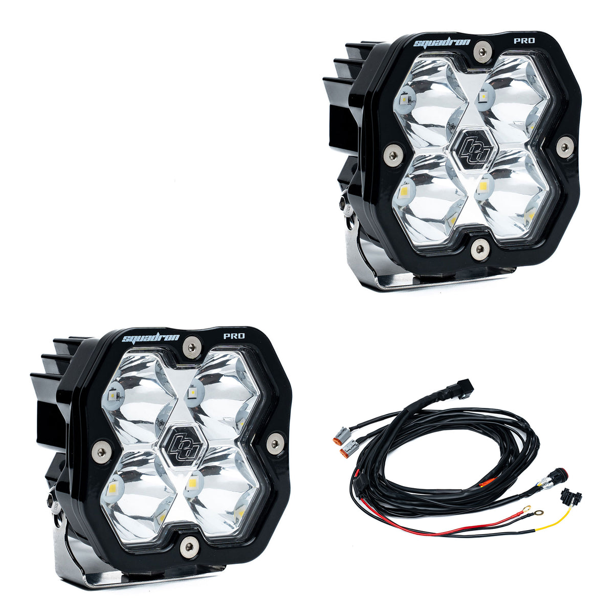 Baja Designs Squadron 2.0 Pro Black LED Auxiliary Light Pod Pair - Universal