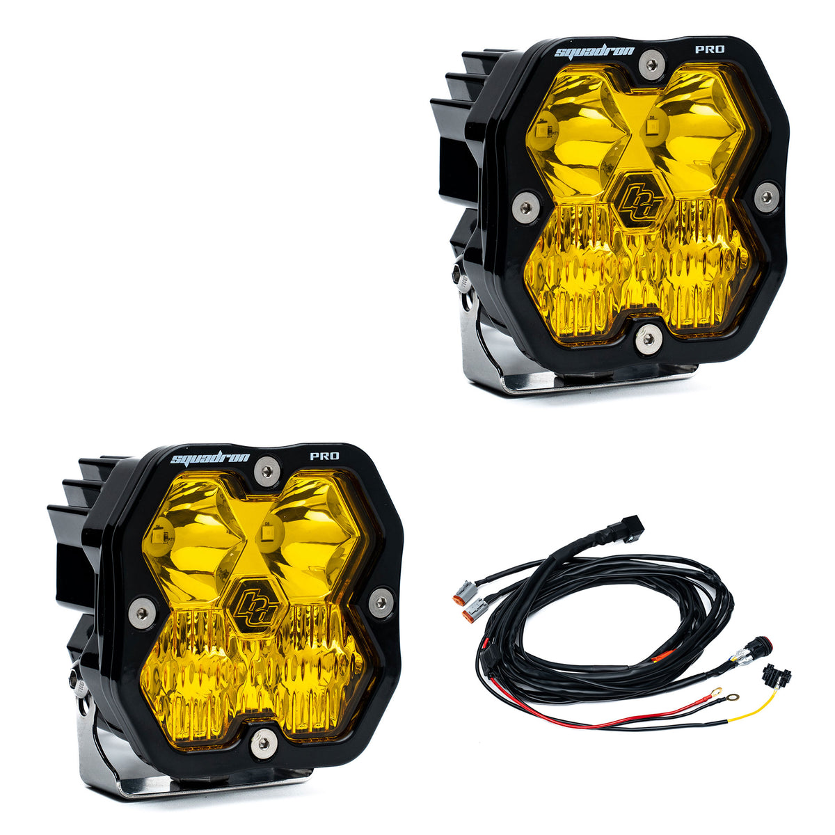 Baja Designs Squadron 2.0 Pro Black LED Auxiliary Light Pod Pair - Universal