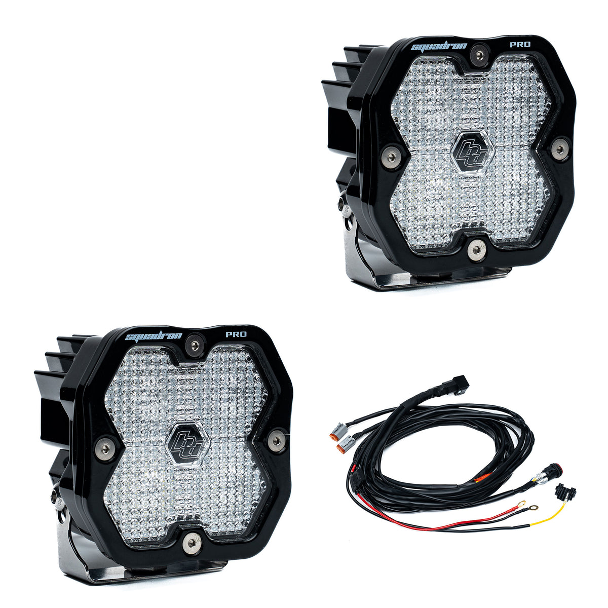 Baja Designs Squadron 2.0 Pro Black LED Auxiliary Light Pod Pair - Universal