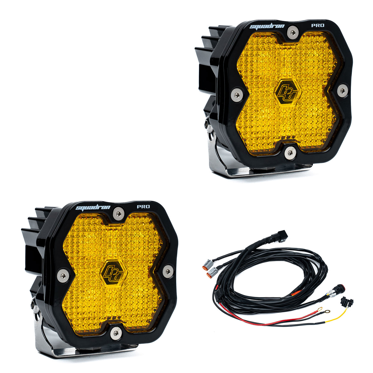 Baja Designs Squadron 2.0 Pro Black LED Auxiliary Light Pod Pair - Universal