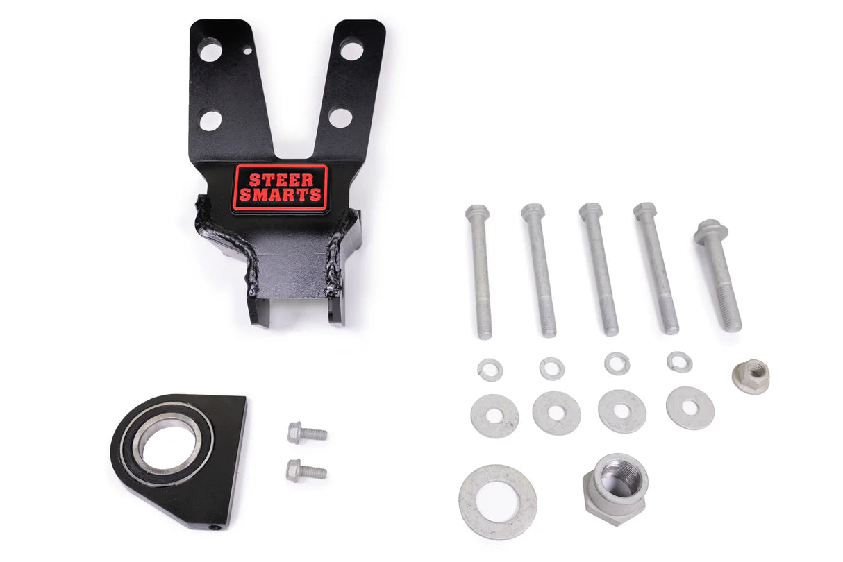 YETI XD™ 2018-2024+ JL/JT Sector Shaft Brace With Frame Side Track Bar Reinforcement Bracket - ALUMINUM STEERING BOX ONLY
