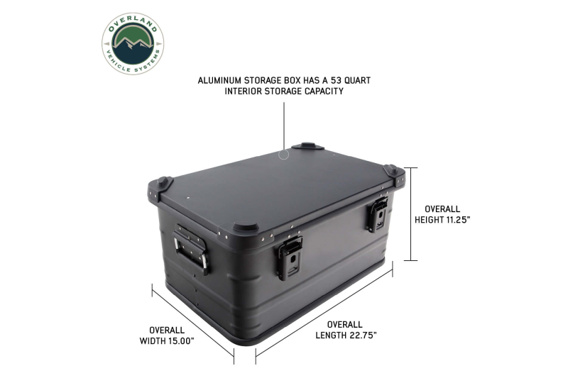OVS Aluminum Storage Box 53QT - Black