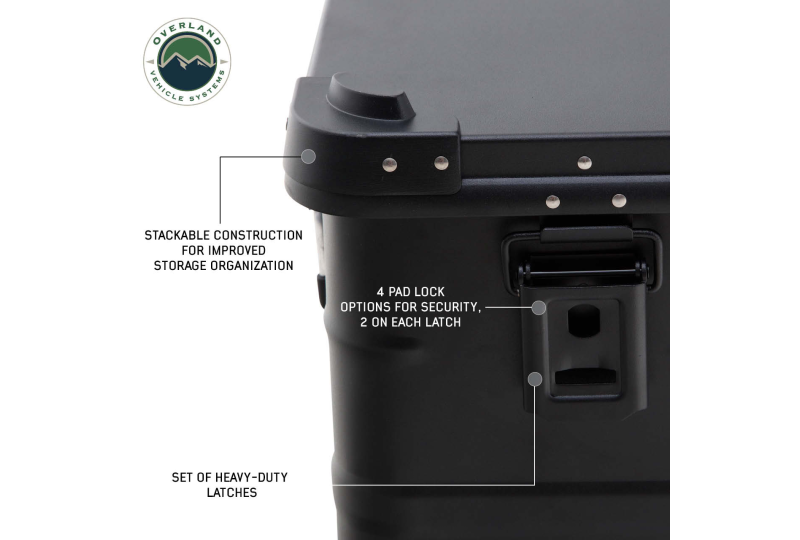 OVS Aluminum Storage Box 53QT - Black