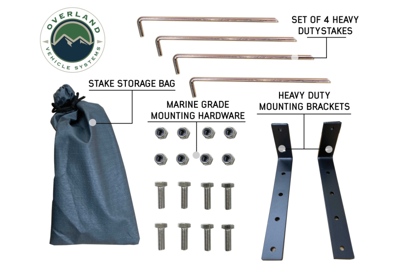 OVS HD Nomadic Single Shower 42x42 - Grey/Green, Bag