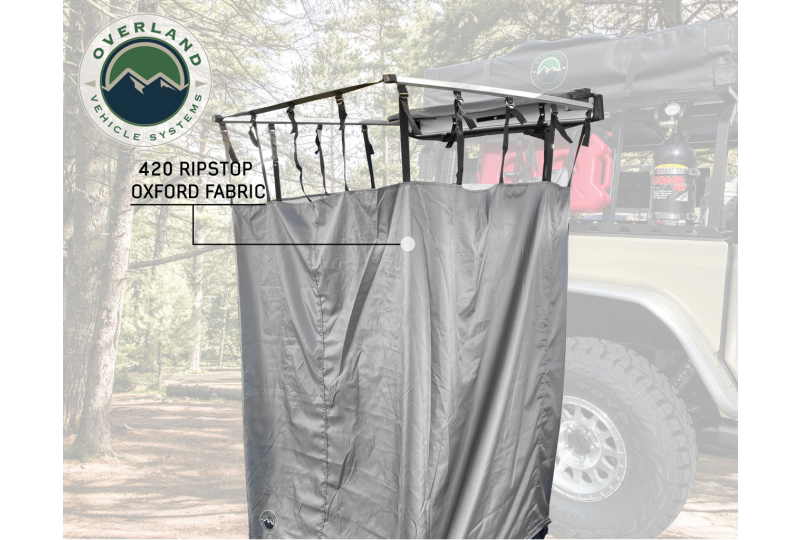 OVS HD Nomadic Single Shower 42x42 - Grey/Green, Bag