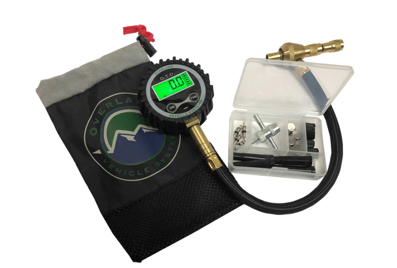 OVS Digital Tire Deflator with Valve Kit & Storage Bag