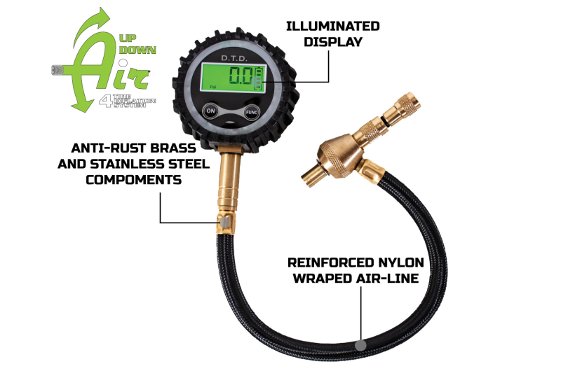 OVS Digital Tire Deflator with Valve Kit & Storage Bag