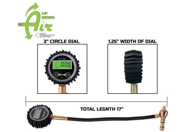 OVS Digital Tire Deflator with Valve Kit & Storage Bag