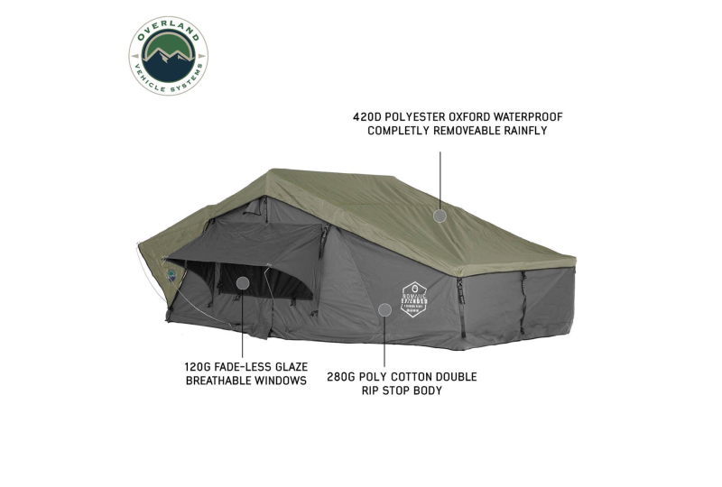 OVS HD Nomadic N4E: 4-Person Soft Top Tent, Grey & Green