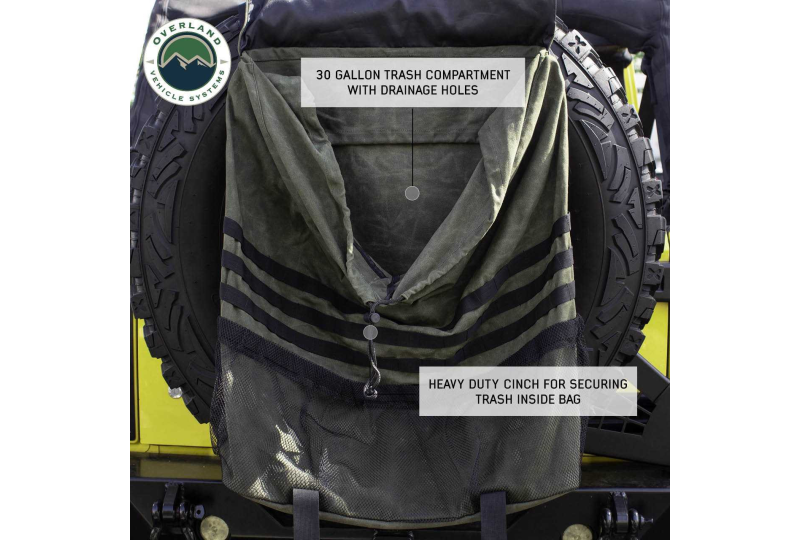 OVS Extra Large Trash Bag Tire Mount # 16 Waxed Canvas