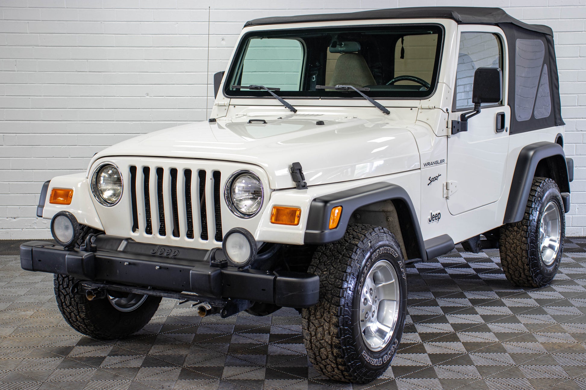 2002 Jeep Wrangler TJ Sport Soft Top Stone White - SOLD