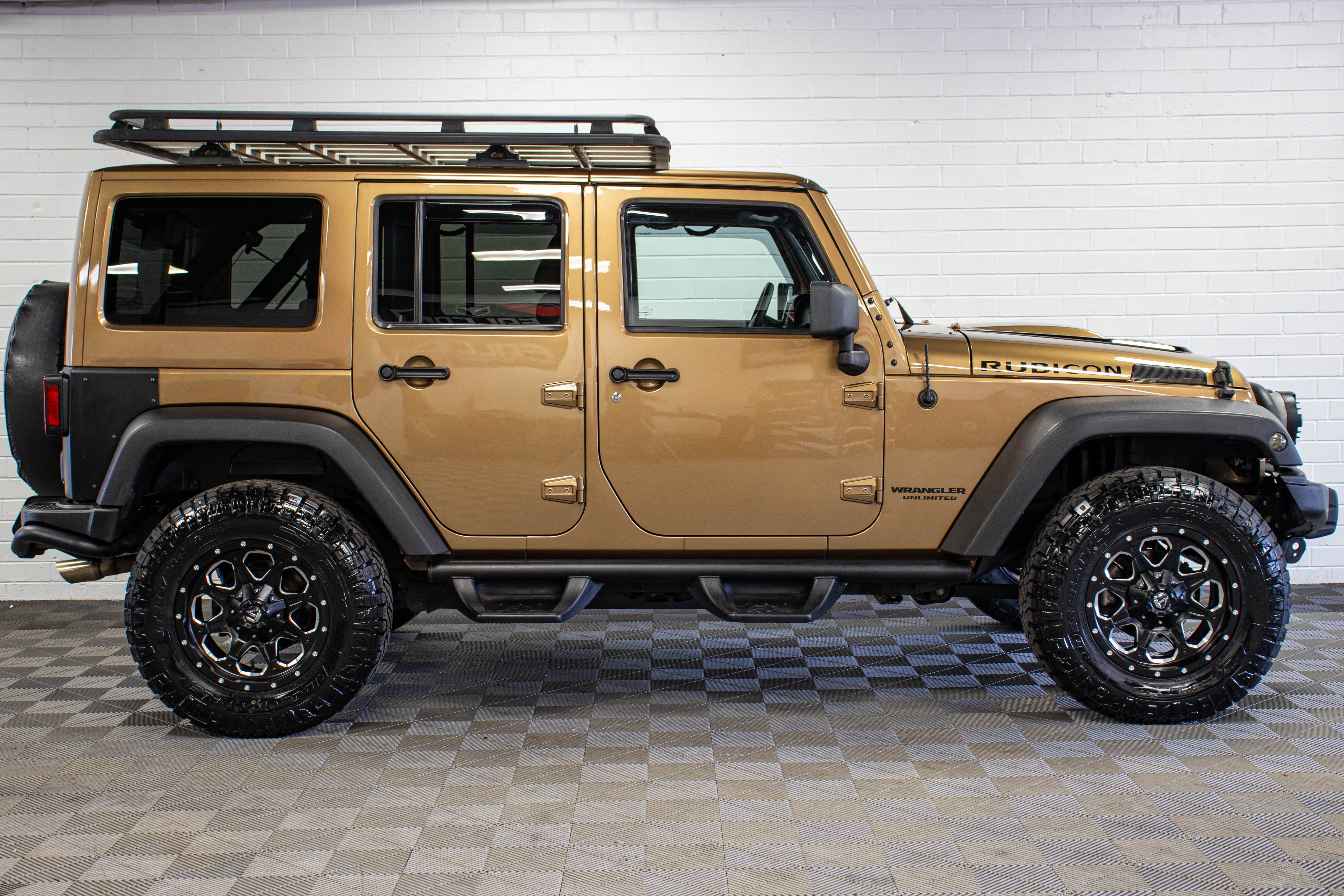 Pre-Owned 2015 Jeep Wrangler JK Unlimited Rubicon Hard Top Copper Brown, 94k Miles