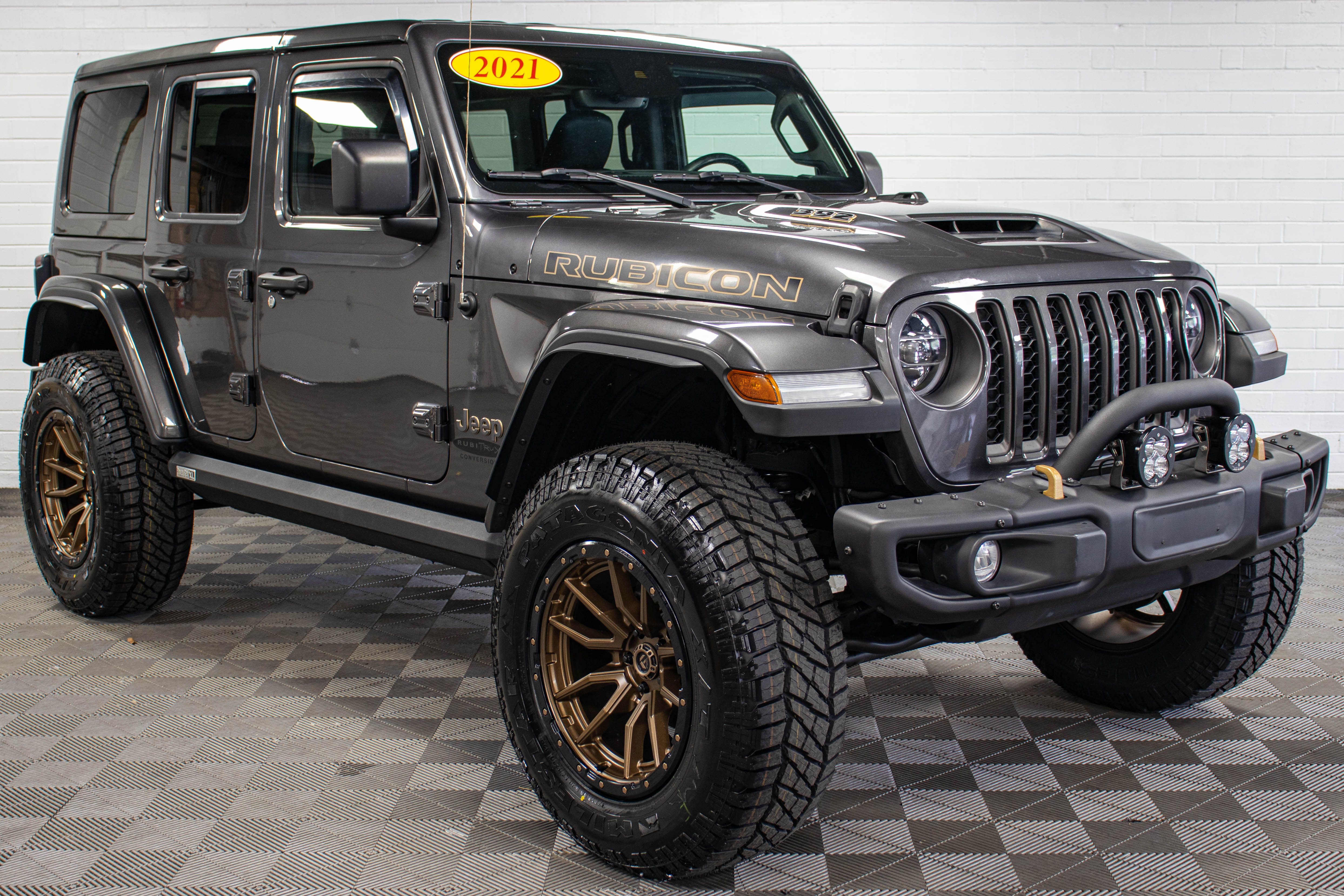Pre-Owned 2021 Jeep Wrangler JL Unlimited Rubicon 392 Hard Top Granite Crystal, 57k Miles