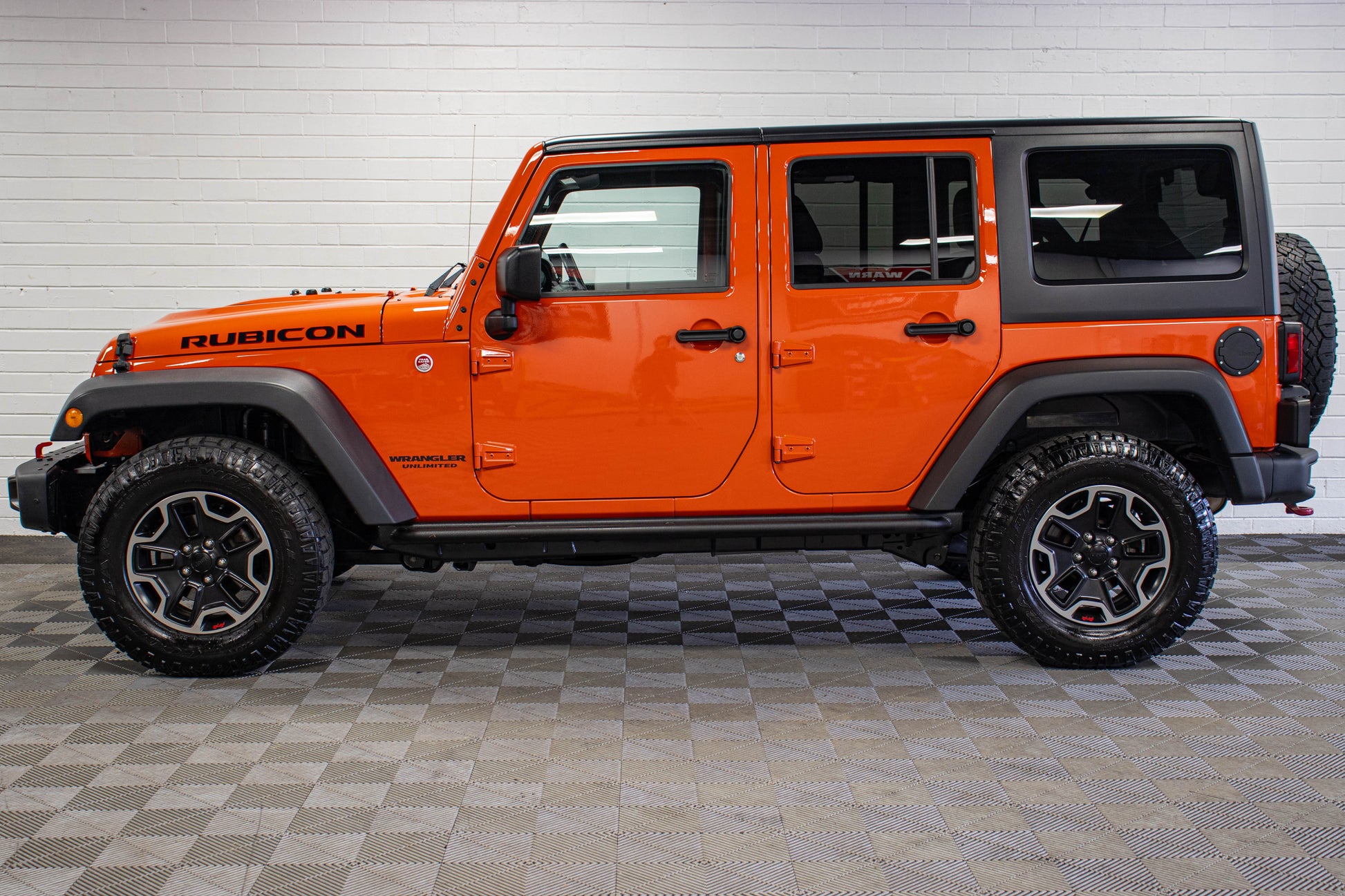 Pre-Owned 2015 Jeep Wrangler JK Unlimited Rubicon Hard Rock Hard Top Sunset Orange, 99k Miles