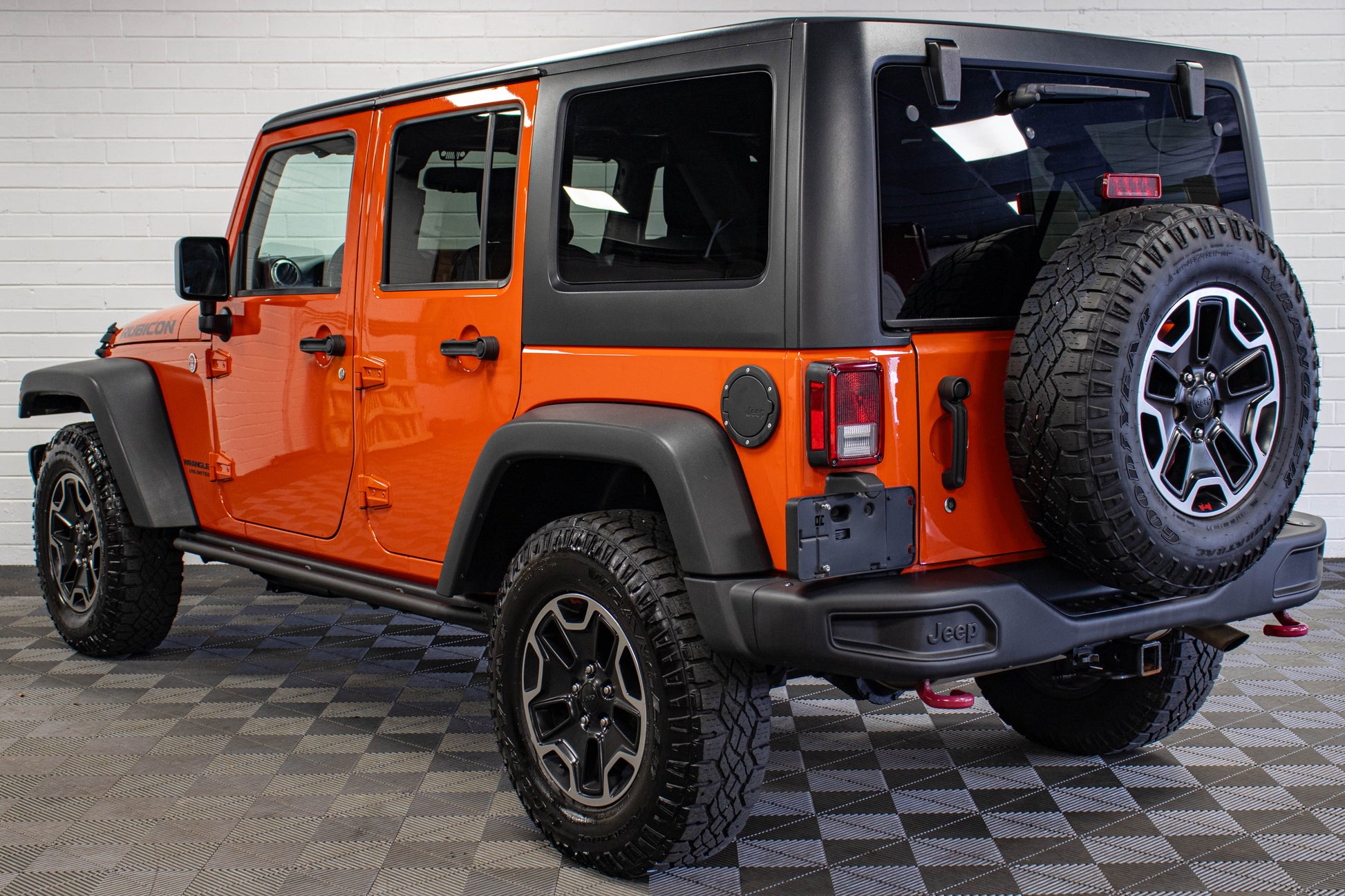Pre-Owned 2015 Jeep Wrangler JK Unlimited Rubicon Hard Rock Hard Top Sunset Orange, 99k Miles