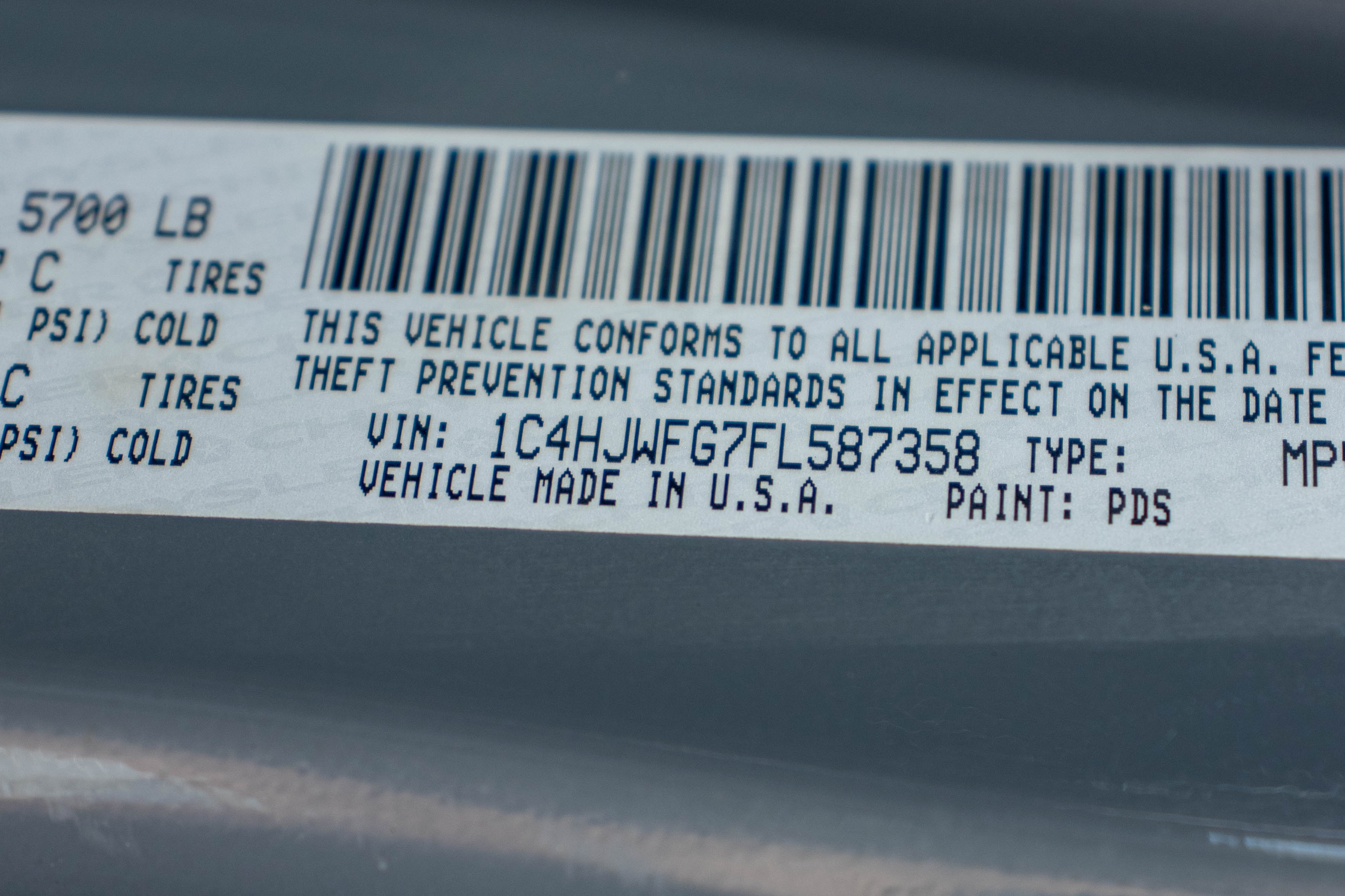 2015 Jeep Wrangler JKUR HEMI Hard and Soft Top Anvil - SOLD