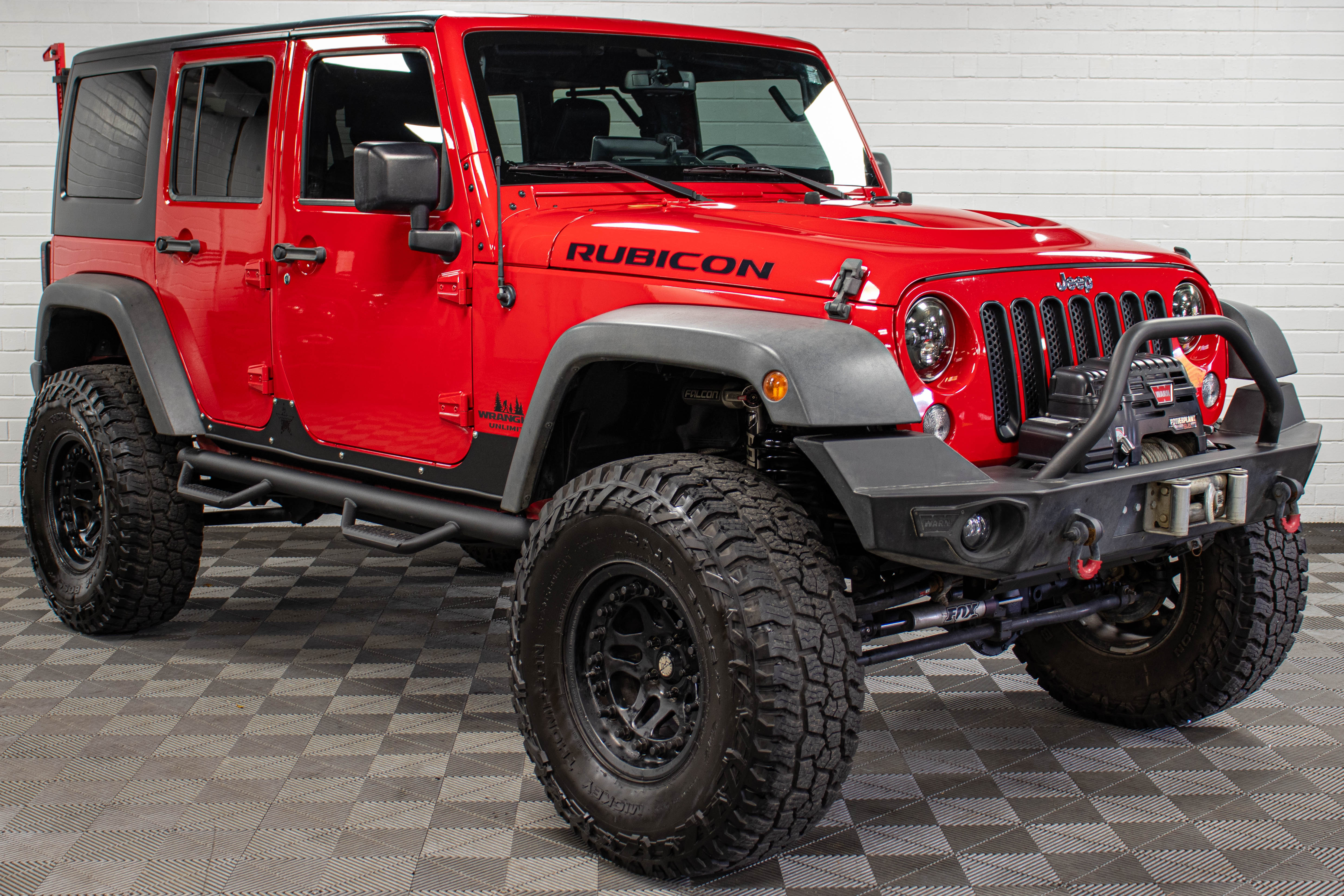 Pre-Owned 2015 Jeep Wrangler JK Unlimited Rubicon Hard Top Firecracker Red, 55k Miles