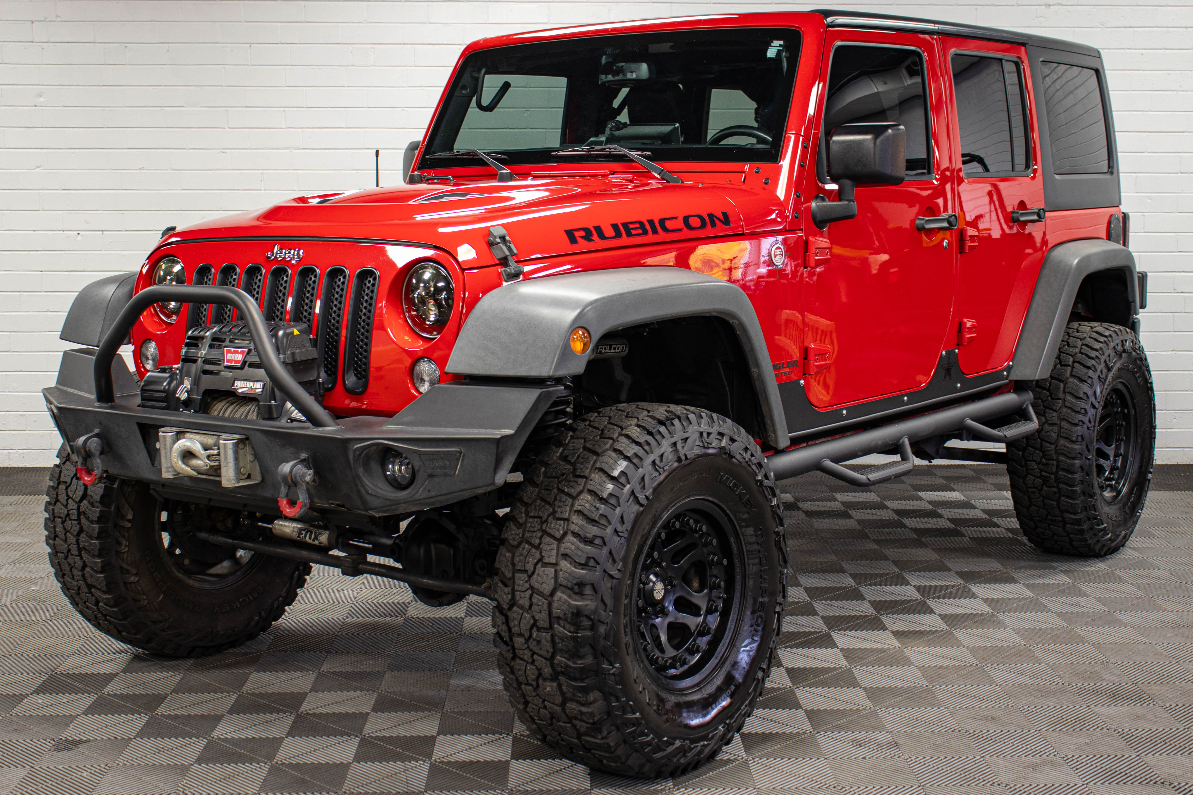 Pre-Owned 2015 Jeep Wrangler JK Unlimited Rubicon Hard Top Firecracker Red, 55k Miles