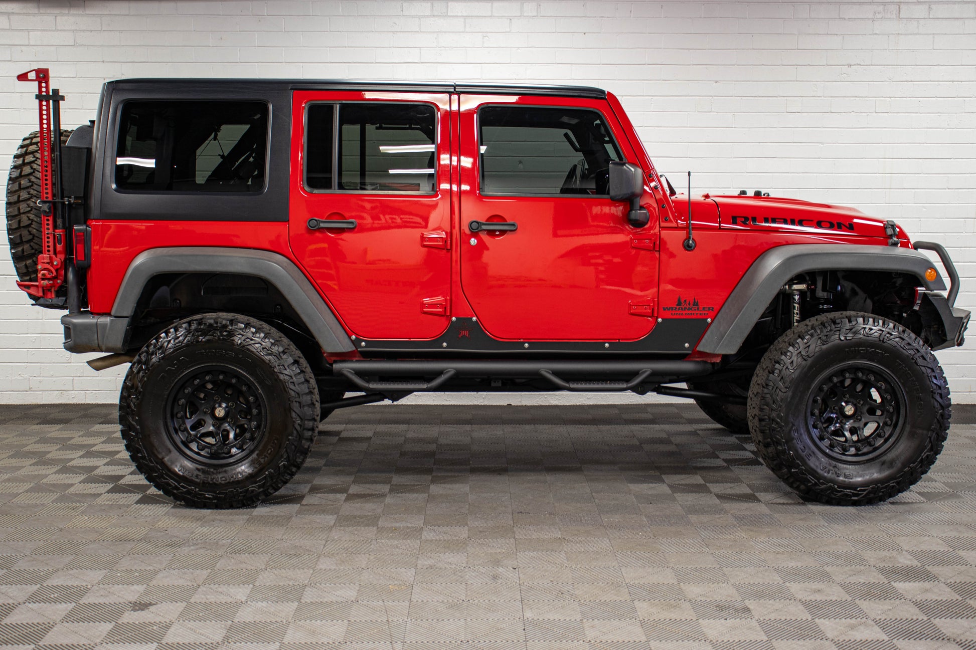 Pre-Owned 2015 Jeep Wrangler JK Unlimited Rubicon Hard Top Firecracker Red, 55k Miles