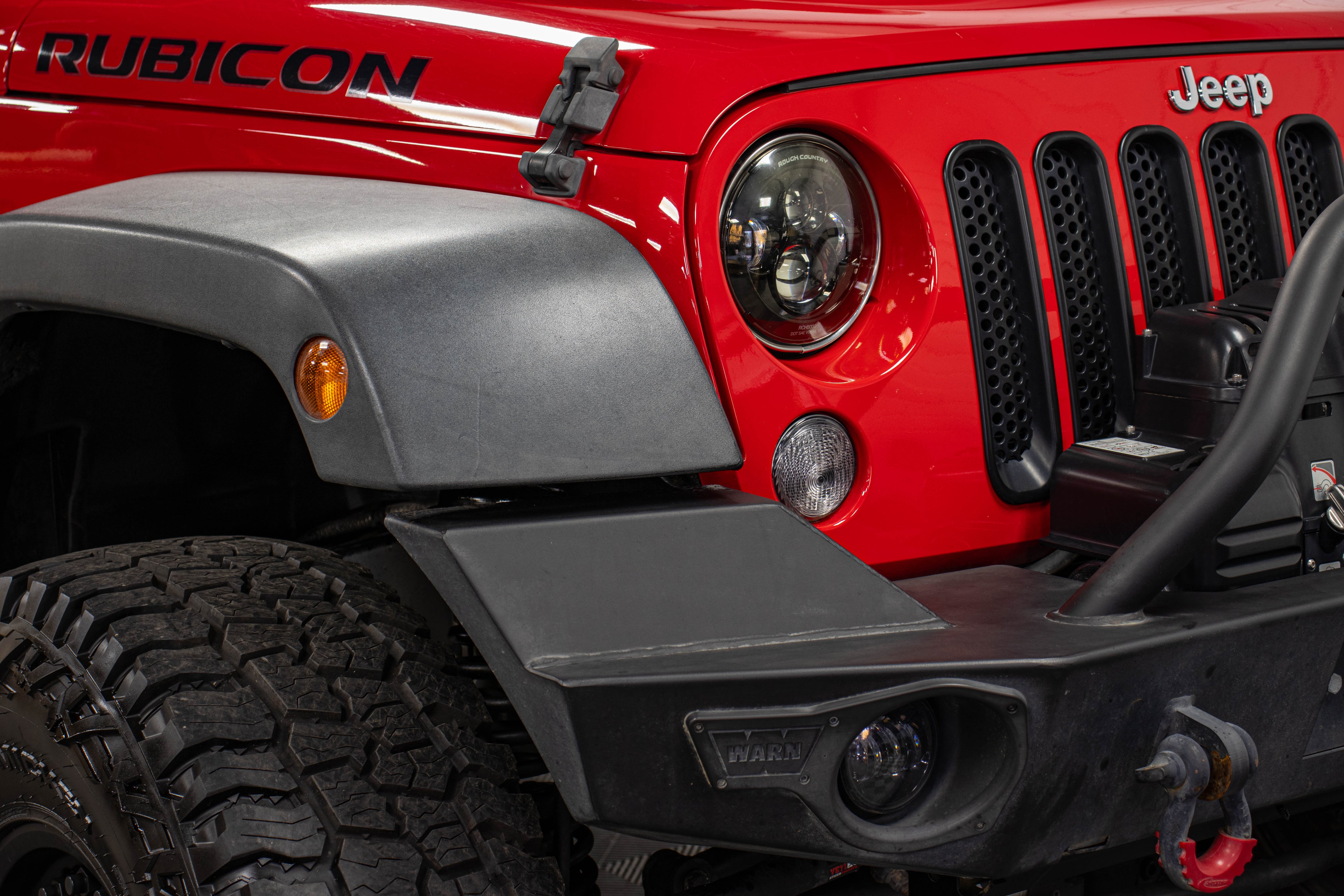 Pre-Owned 2015 Jeep Wrangler JK Unlimited Rubicon Hard Top Firecracker Red, 55k Miles