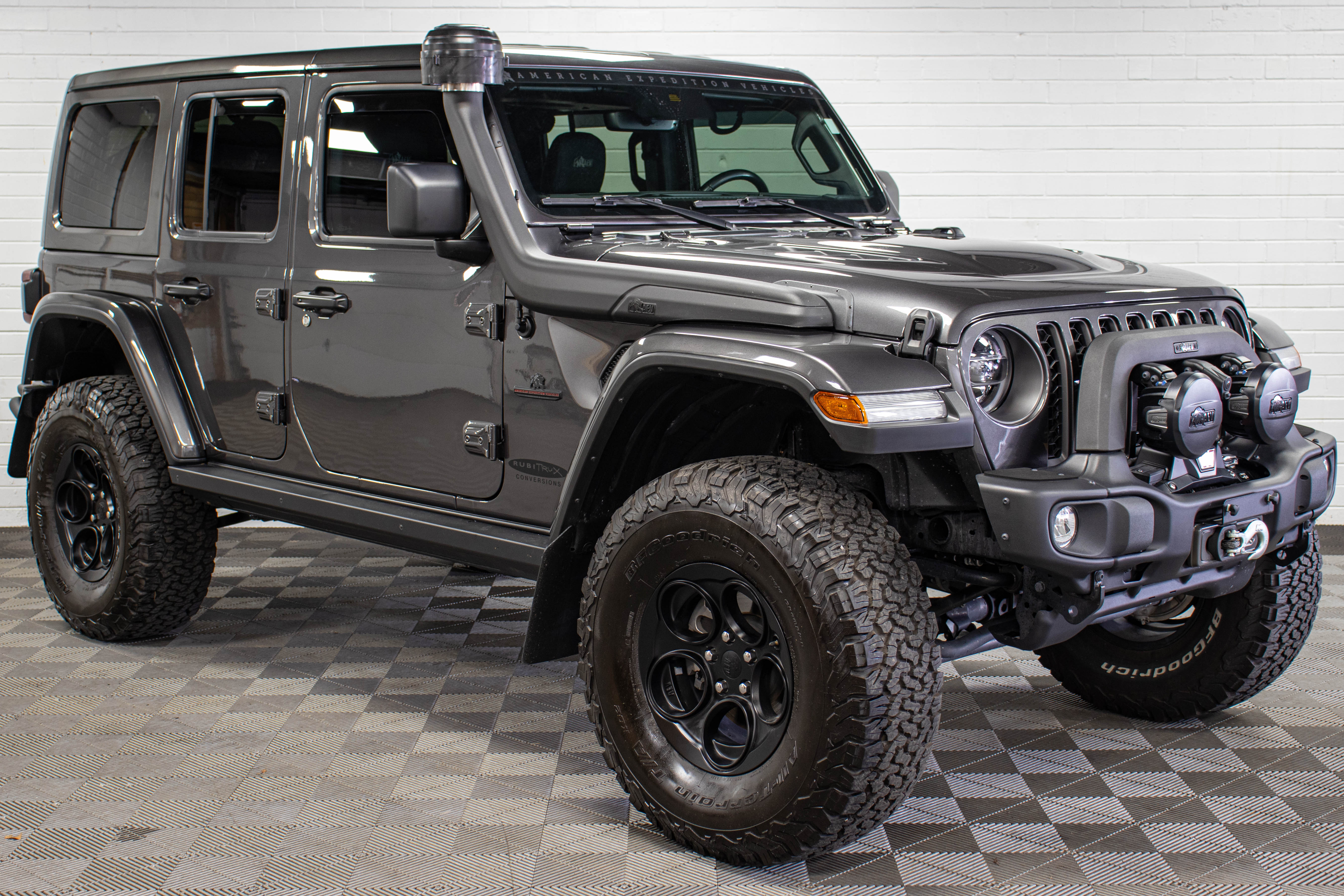 Pre-Owned 2021 Jeep Wrangler JL Unlimited Rubicon AEV JL370 Hard Top Granite Crystal - SOLD