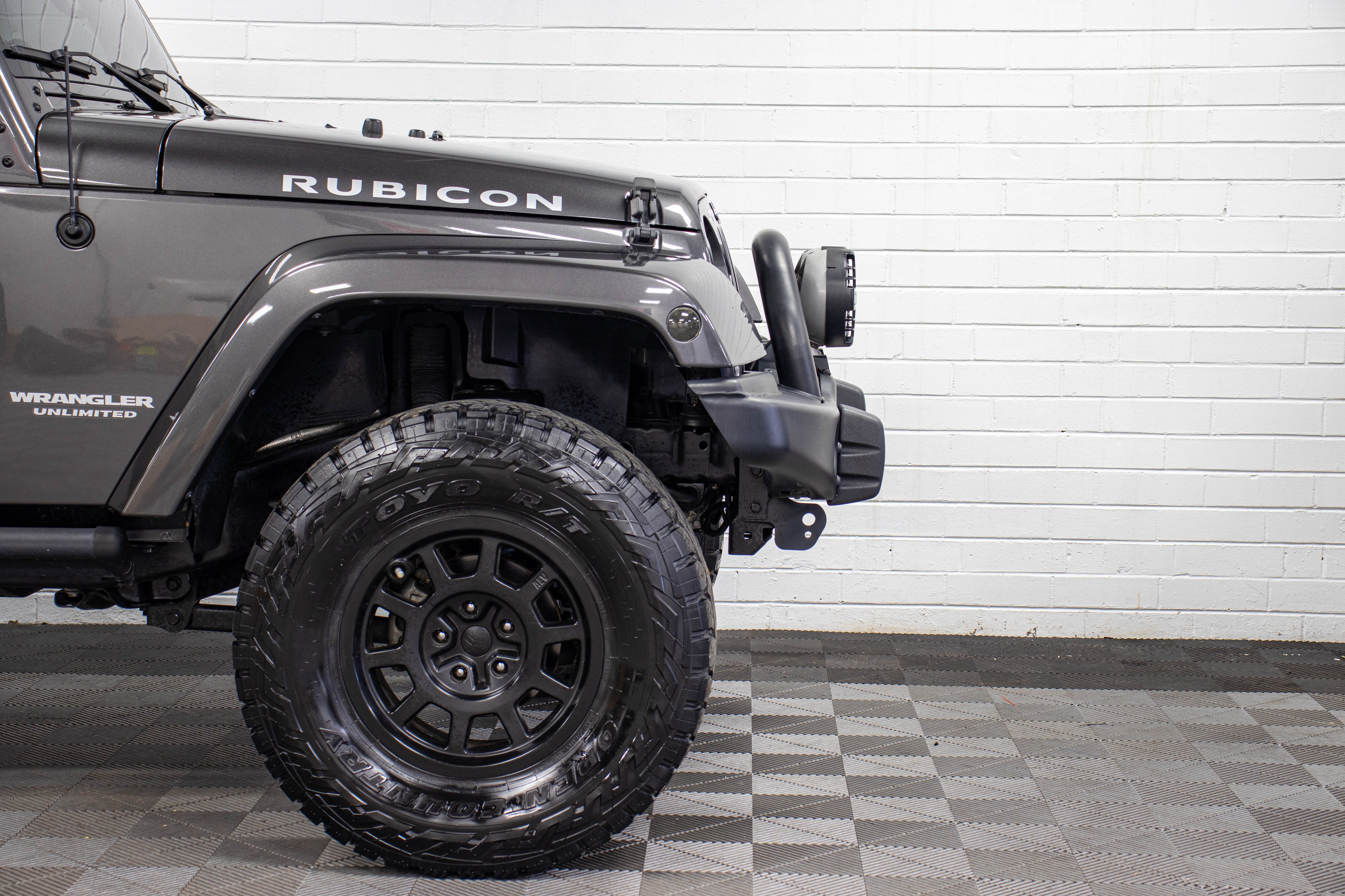 Pre-Owned 2016 Jeep Wrangler JK Unlimited Rubicon Hard Top Granite Crystal, 113k Miles