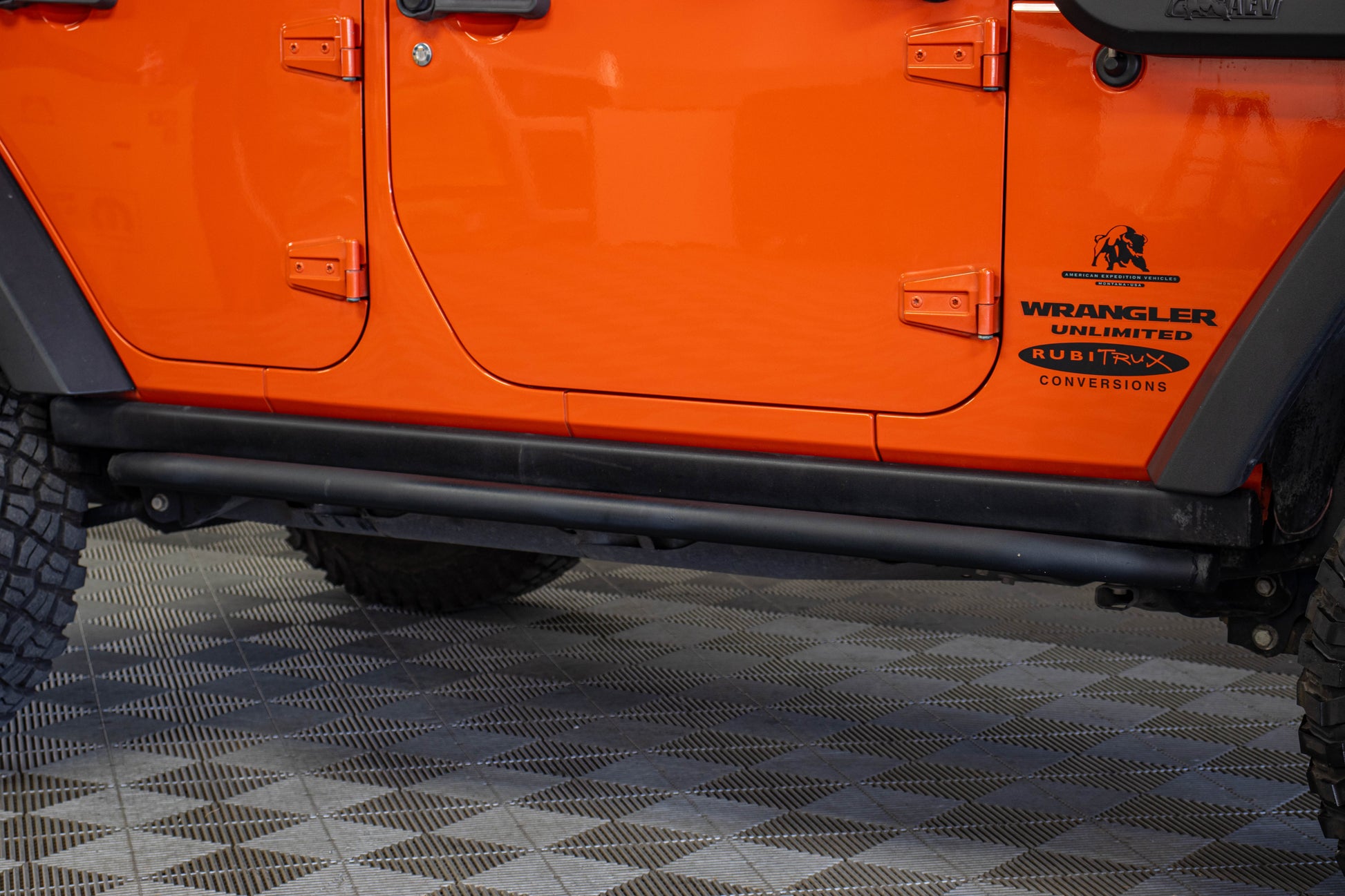 Pre-Owned 2015 Jeep Wrangler JK Unlimited Rubicon AEV JK350 Hard Top Sunset Orange, 53k Miles