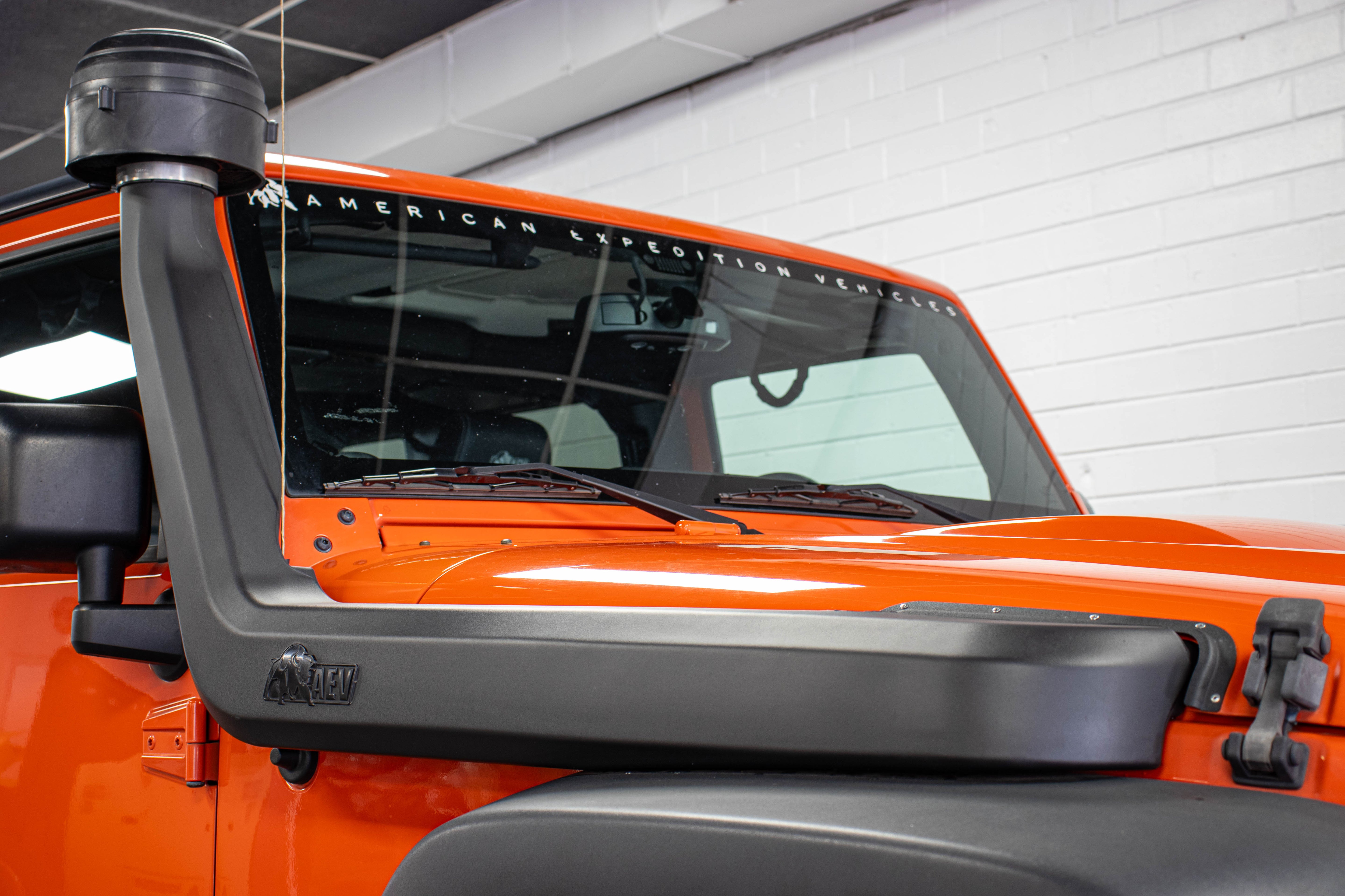 Pre-Owned 2015 Jeep Wrangler JK Unlimited Rubicon AEV JK350 Hard Top Sunset Orange, 53k Miles