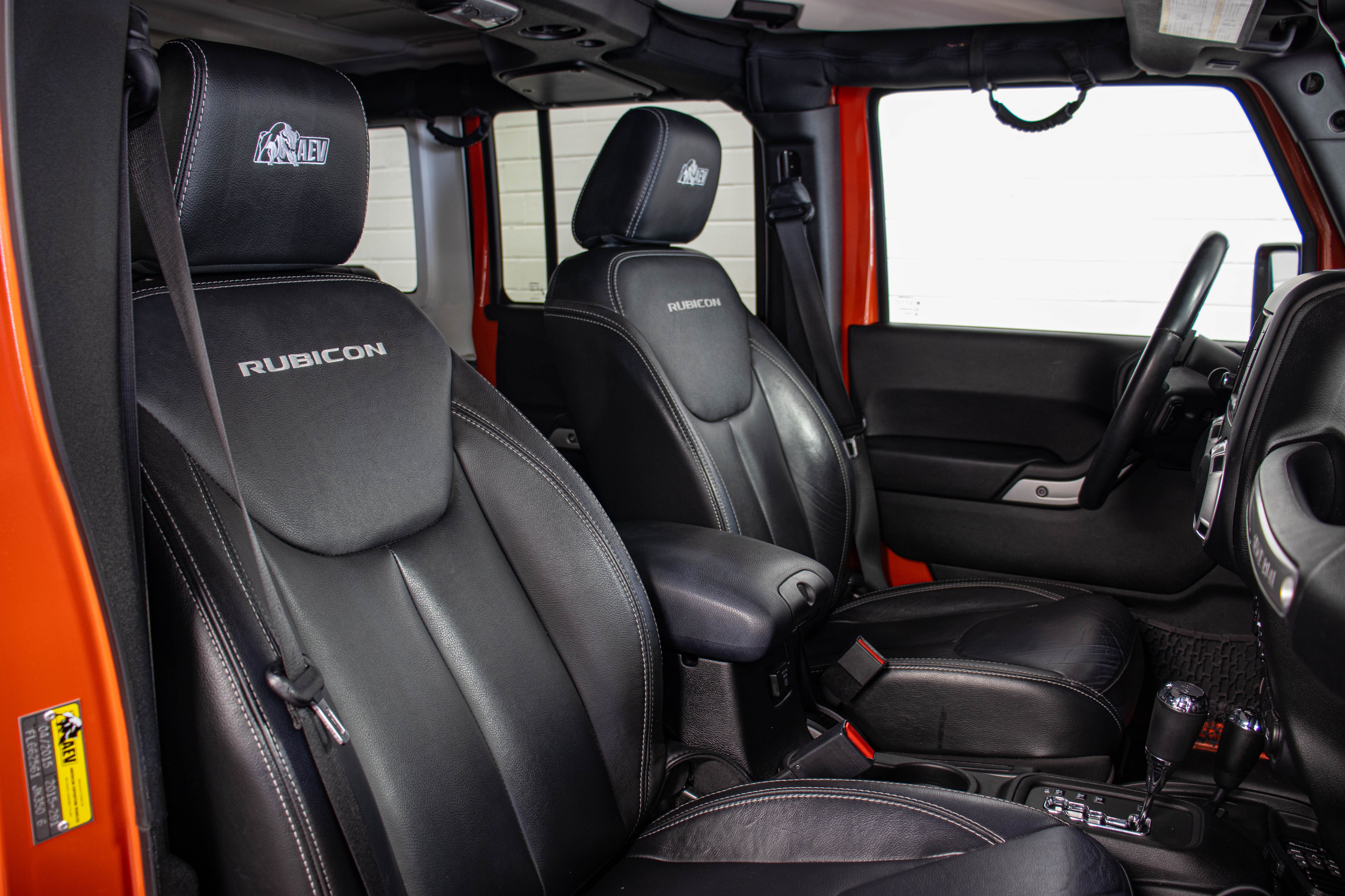 Pre-Owned 2015 Jeep Wrangler JK Unlimited Rubicon AEV JK350 Hard Top Sunset Orange, 53k Miles