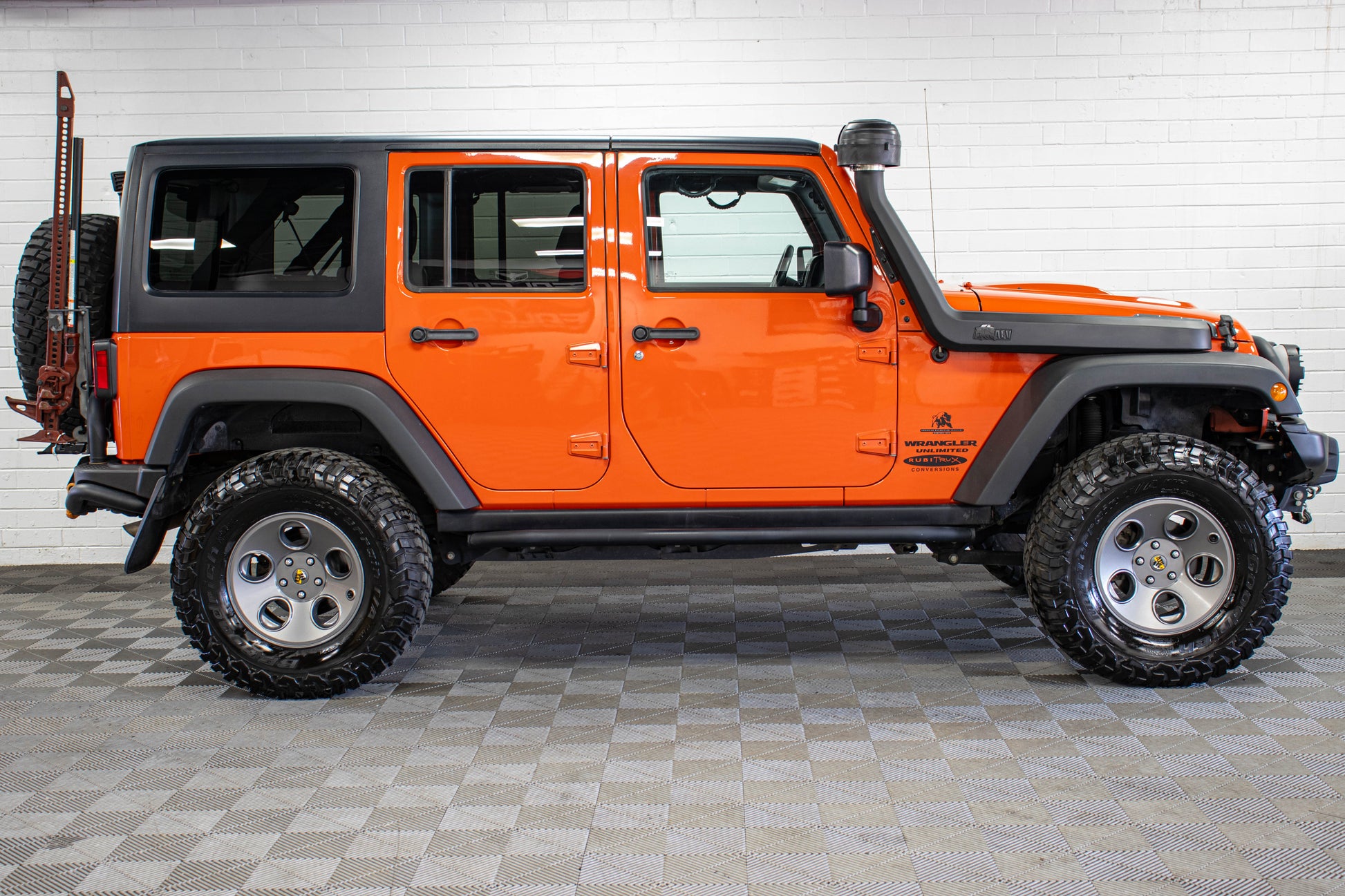 Pre-Owned 2015 Jeep Wrangler JK Unlimited Rubicon AEV JK350 Hard Top Sunset Orange, 53k Miles