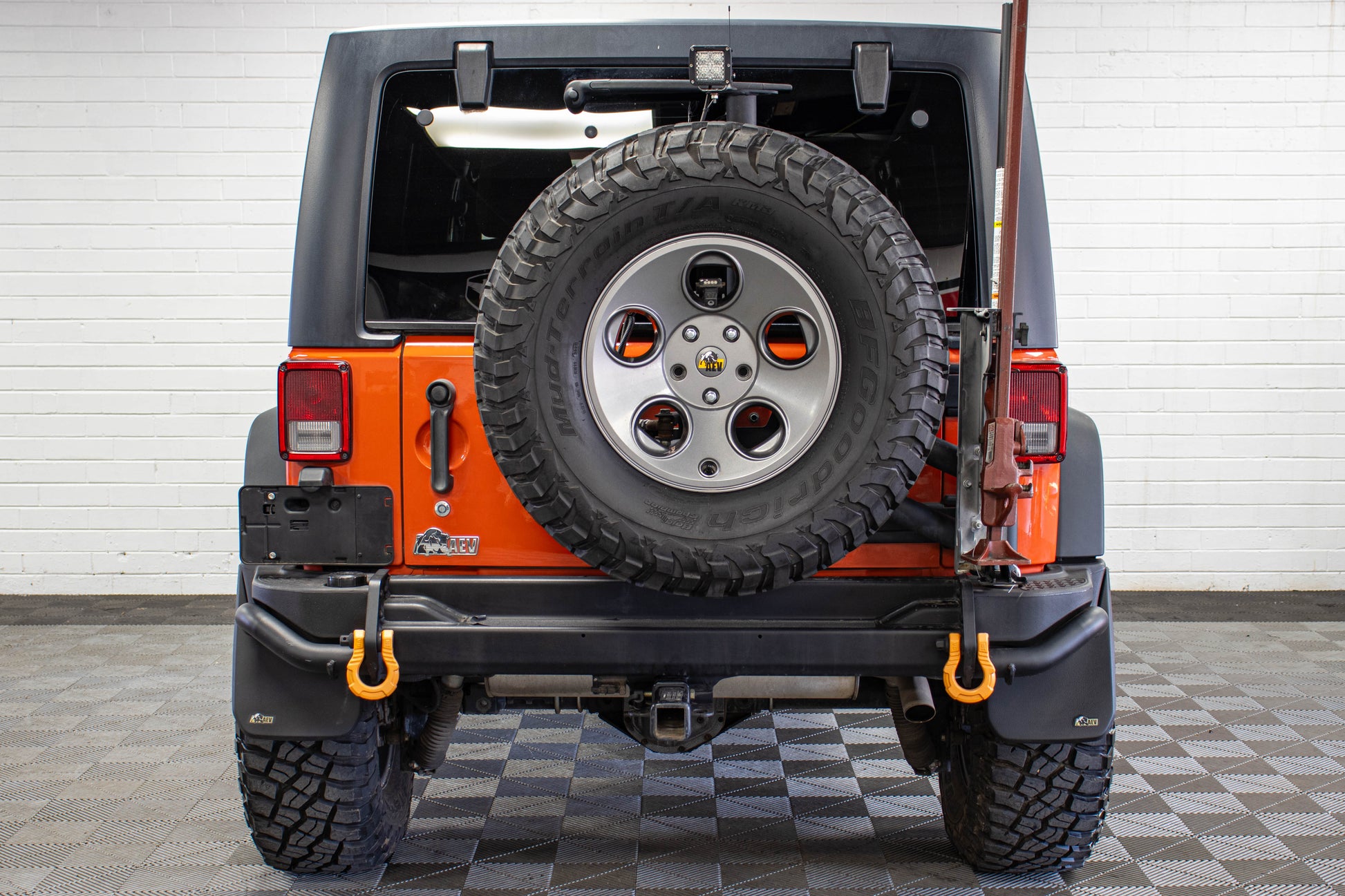Pre-Owned 2015 Jeep Wrangler JK Unlimited Rubicon AEV JK350 Hard Top Sunset Orange, 53k Miles