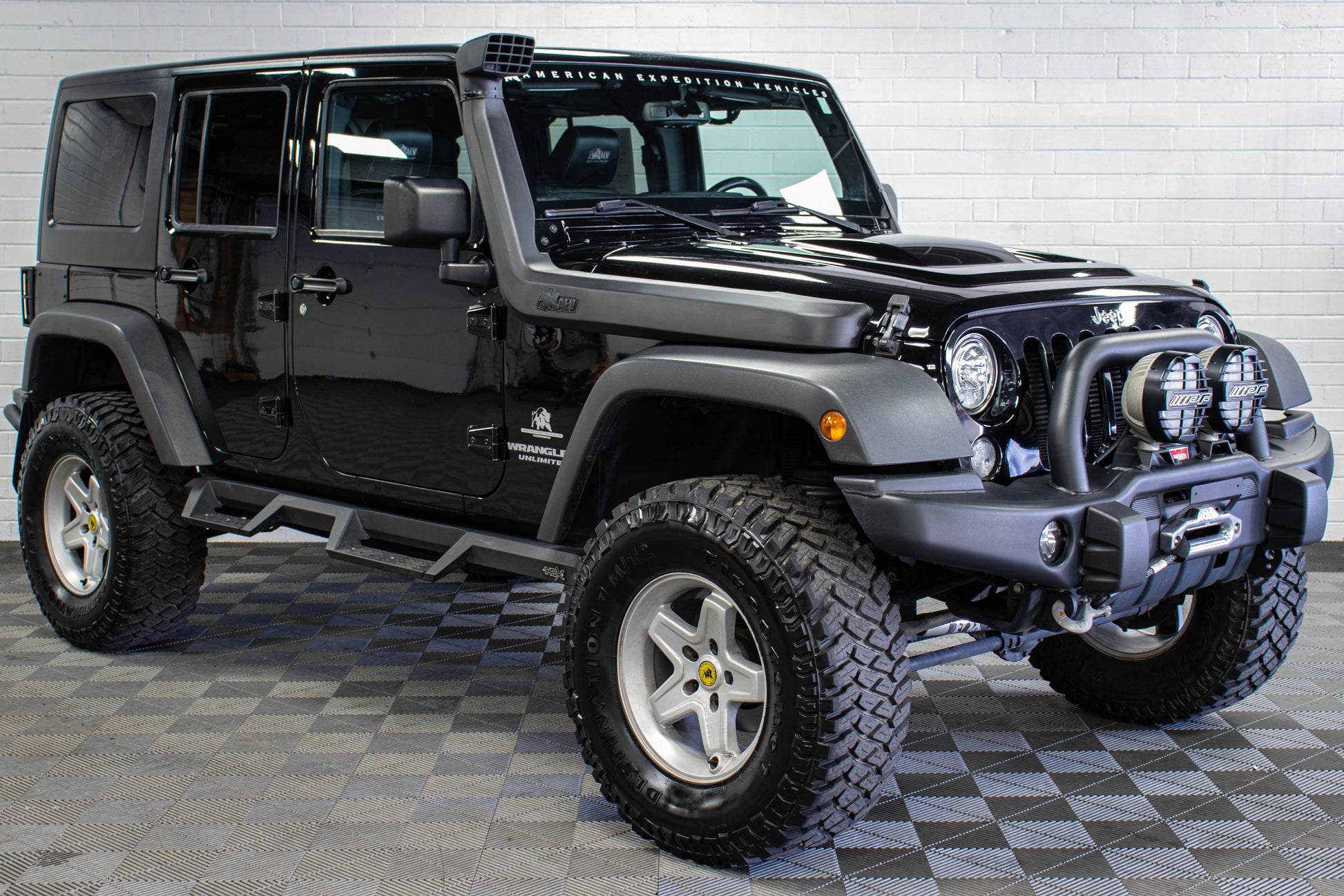 Pre-Owned 2017 Jeep Wrangler JK Unlimited Rubicon AEV 20A JK350 Hard Top Black, 78k Miles