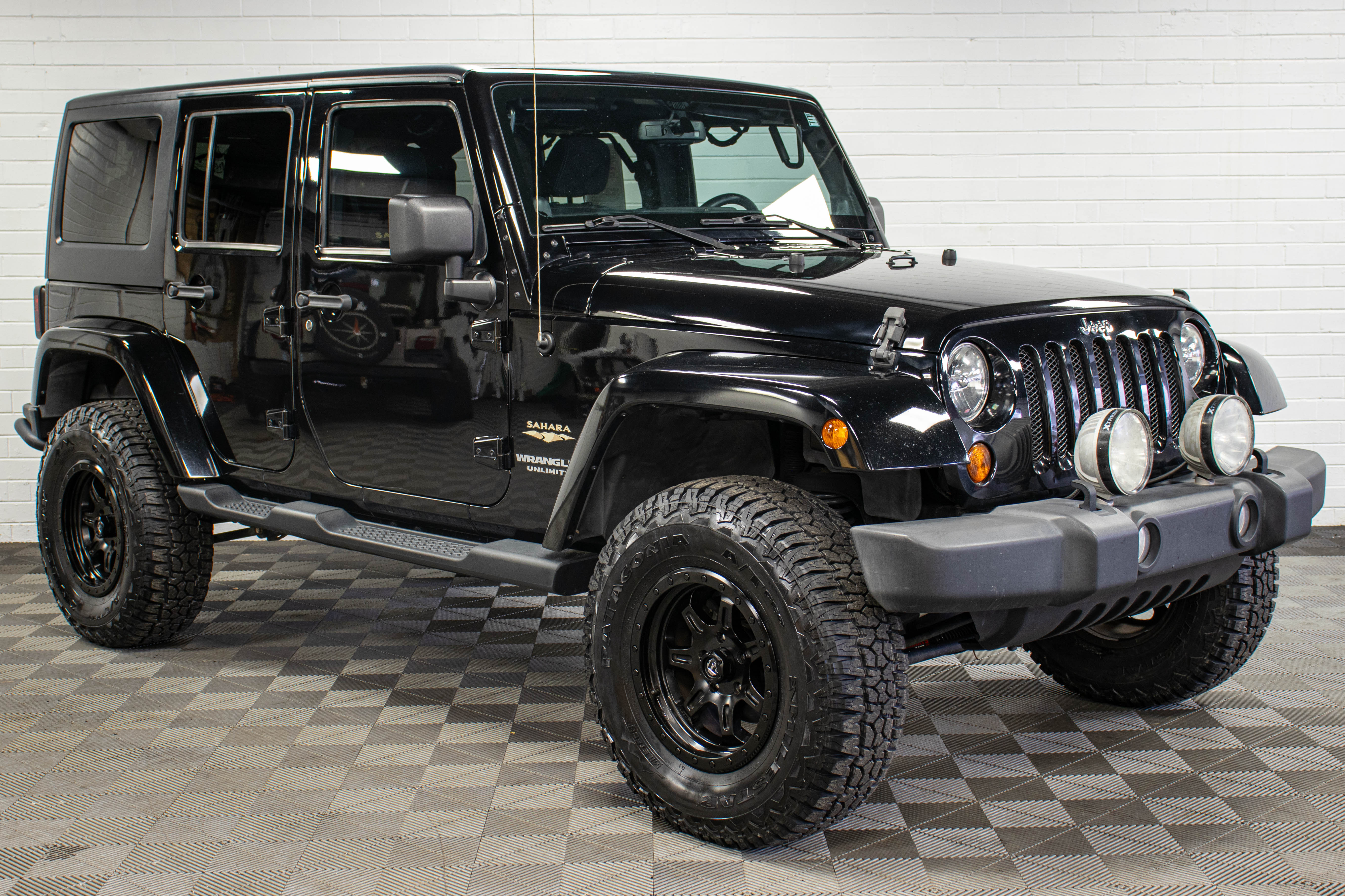 Pre-Owned 2013 Jeep Wrangler JK Unlimited Sahara Hard Top Black, 69k Miles