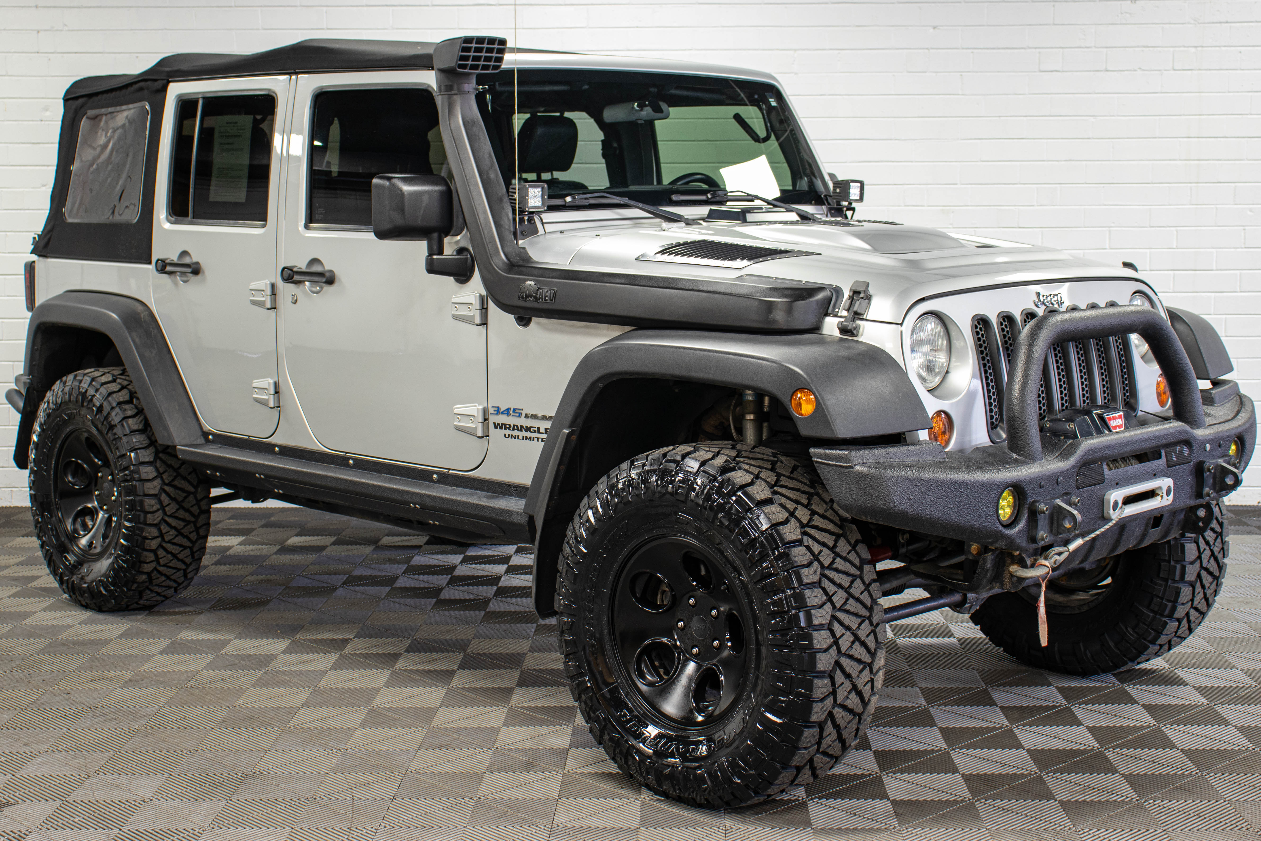Pre-Owned 2011 Jeep Wrangler JK Unlimited Rubicon HEMI Soft Top Bright Silver, 114k Miles