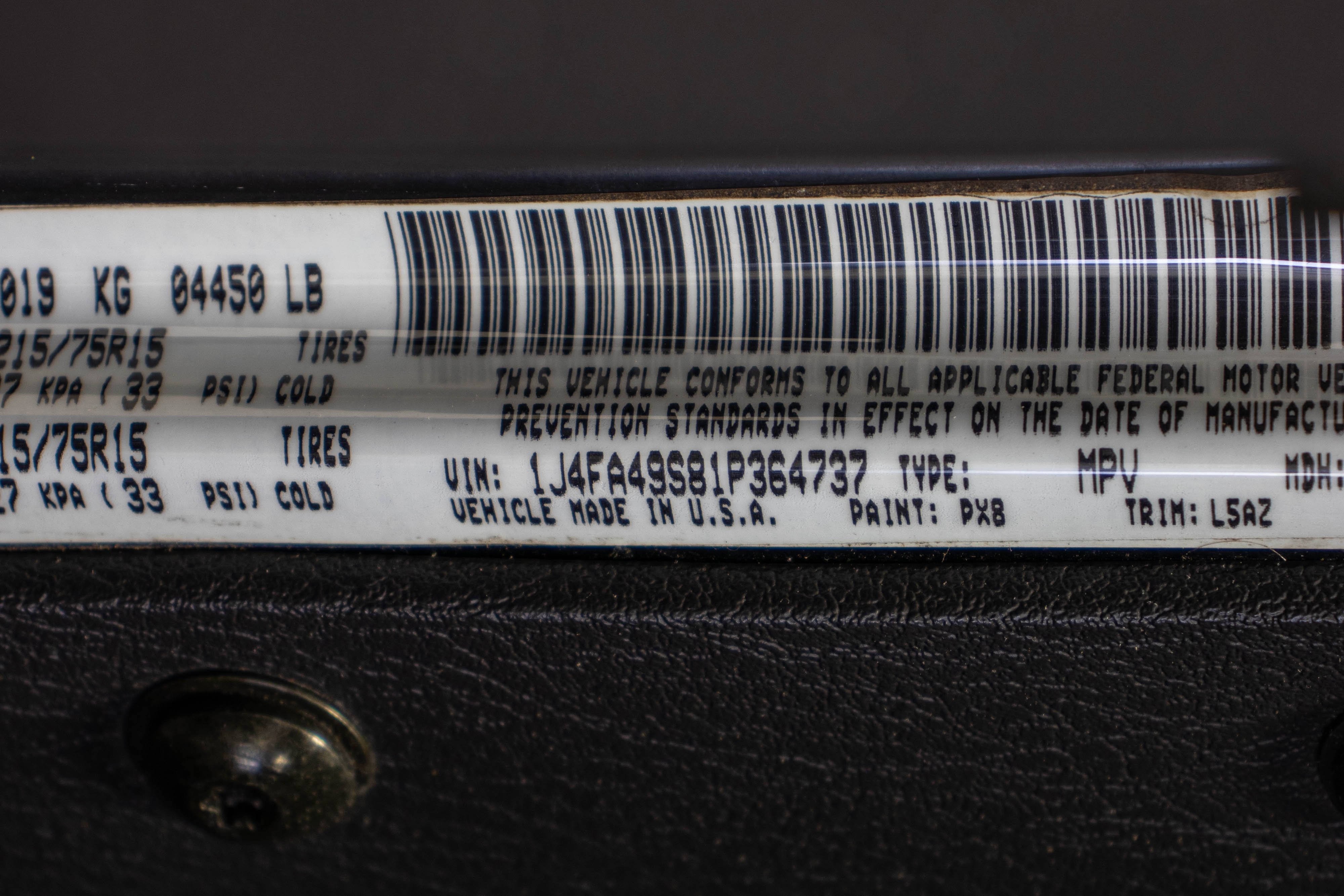 2001 Jeep Wrangler TJ Sport Soft Top Black, 39k Miles