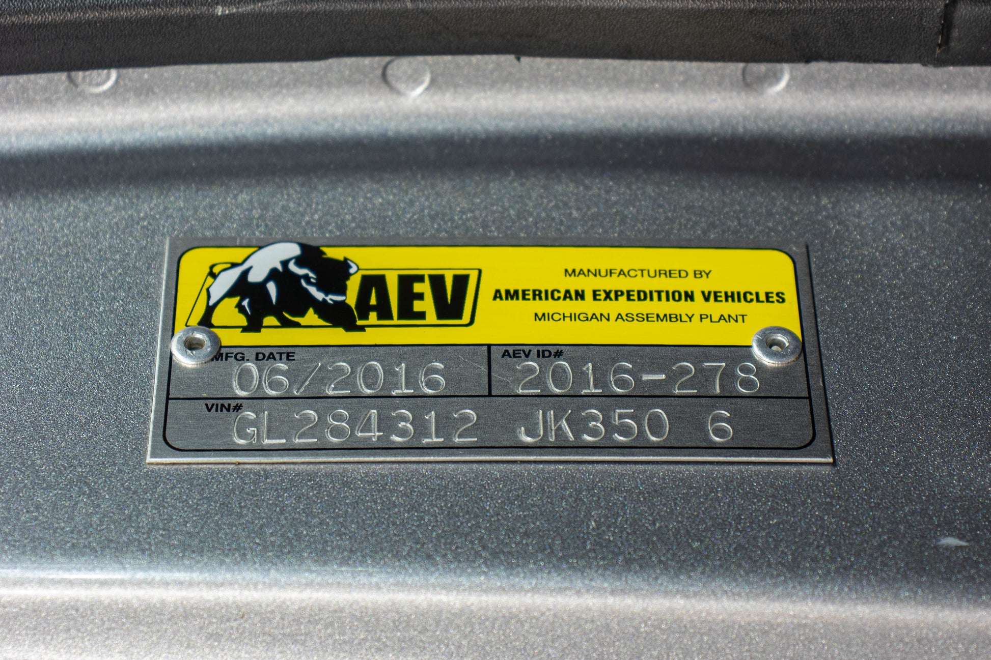 2016 Jeep Wrangler JKU AEV JK350 Hard Top Silver - SOLD