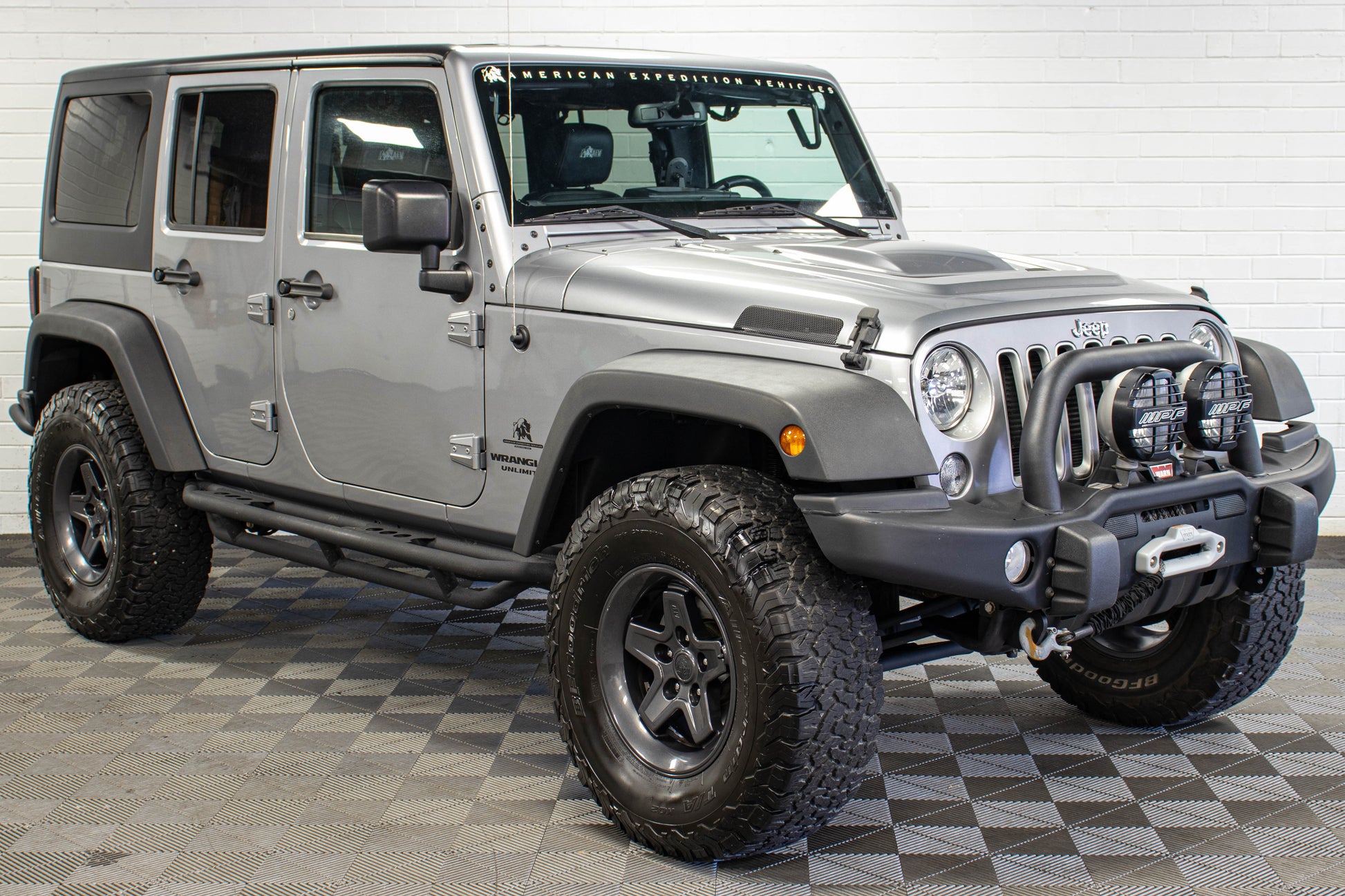 2016 Jeep Wrangler JKU AEV JK350 Hard Top Silver - SOLD