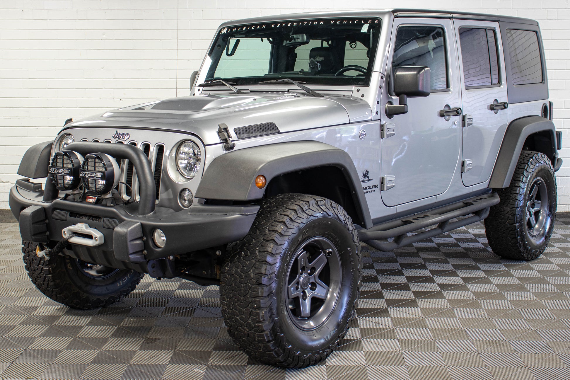 2016 Jeep Wrangler JKU AEV JK350 Hard Top Silver - SOLD