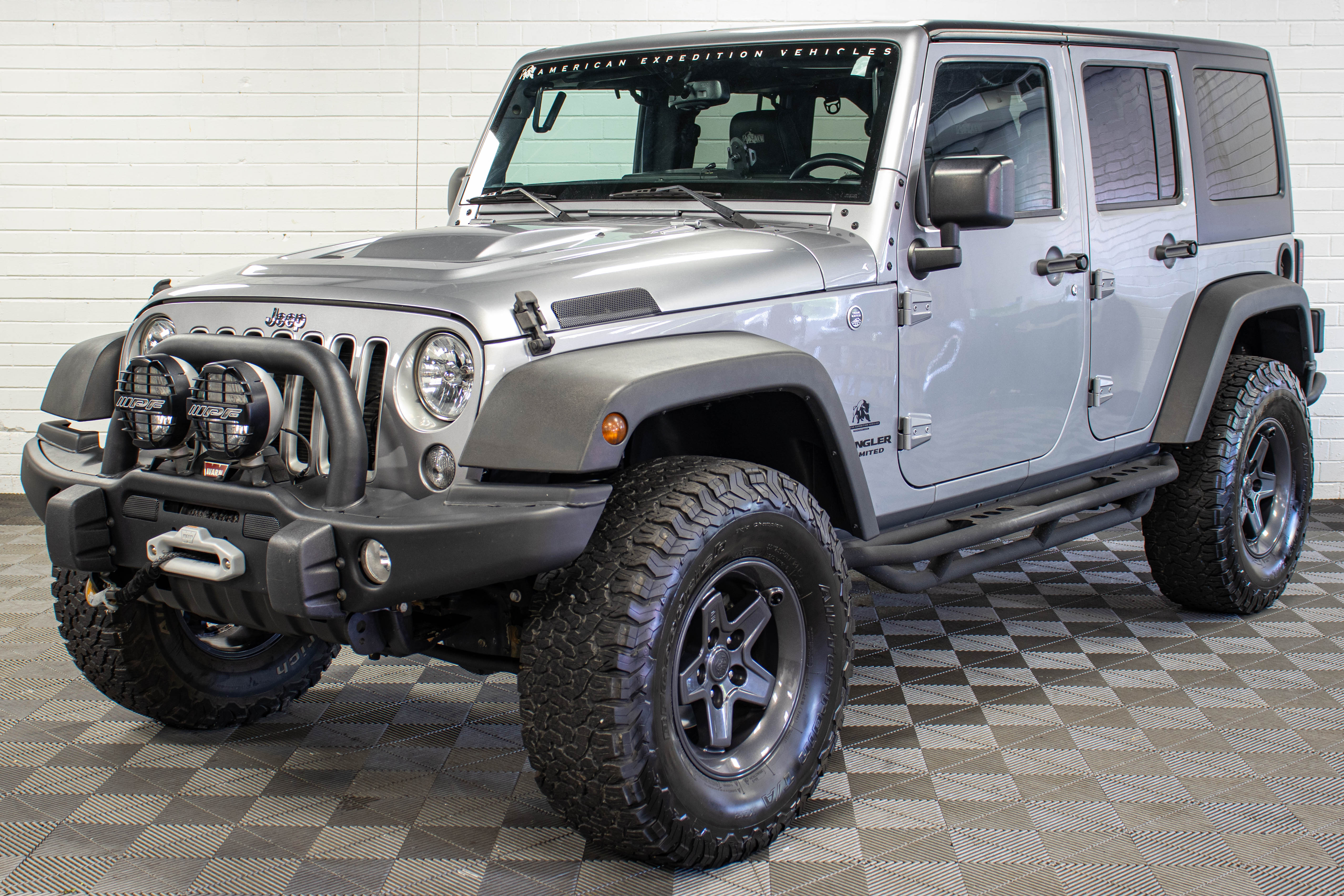 2016 Jeep Wrangler JKU AEV JK350 Hard Top Silver - SOLD