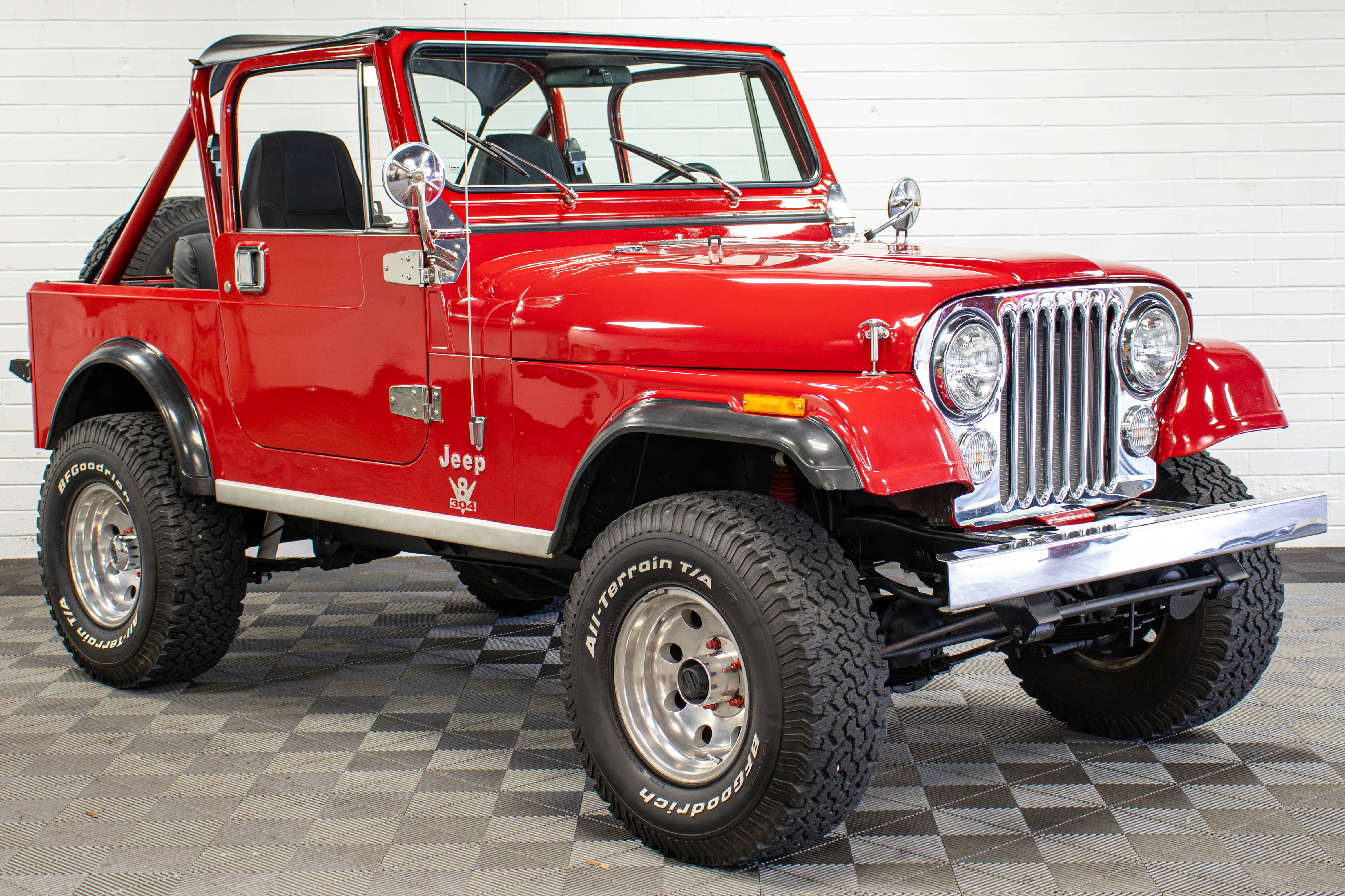 1984 Jeep CJ-7 AMC 304 Bikini Top Red