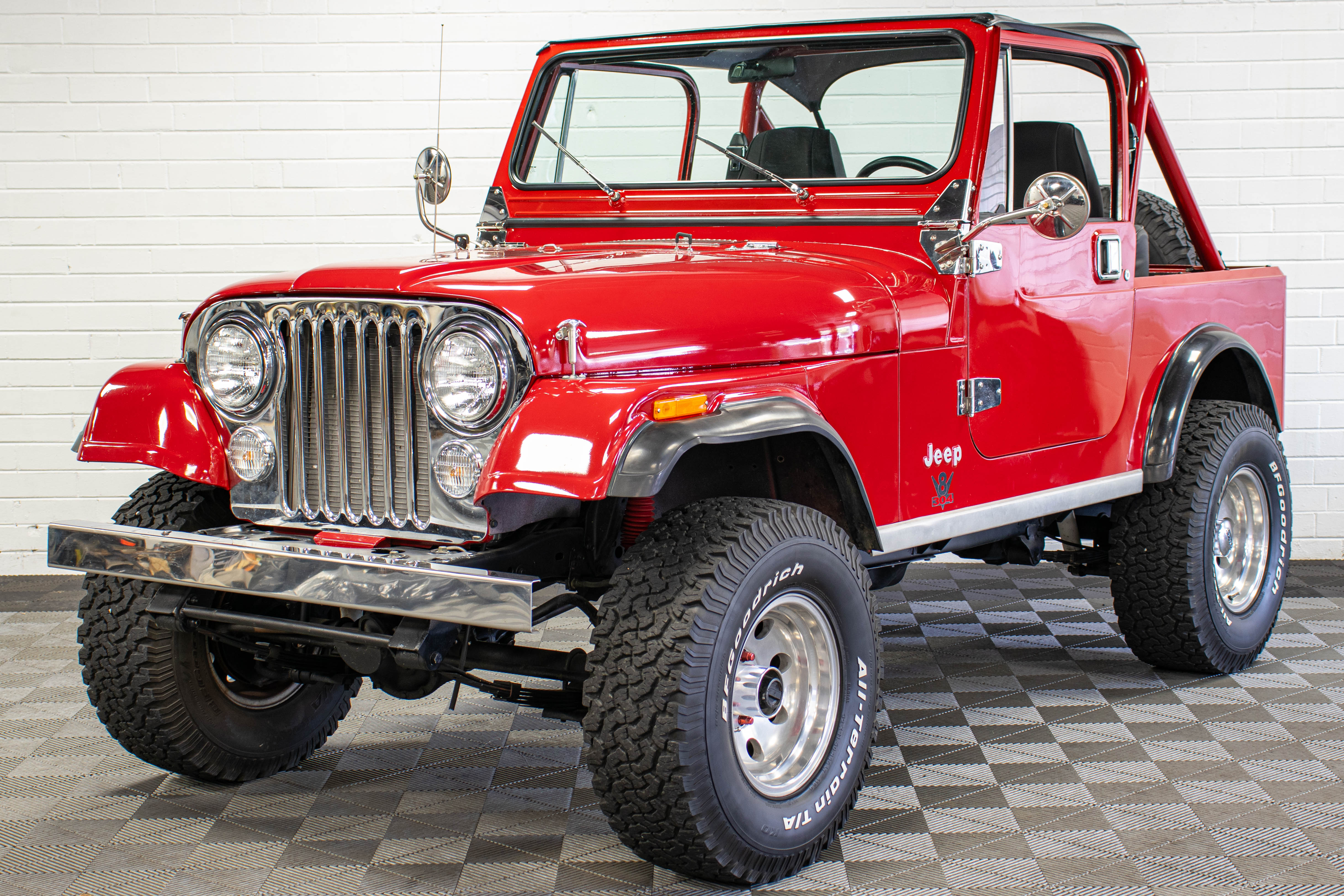 1984 Jeep CJ-7 AMC 304 Bikini Top Red