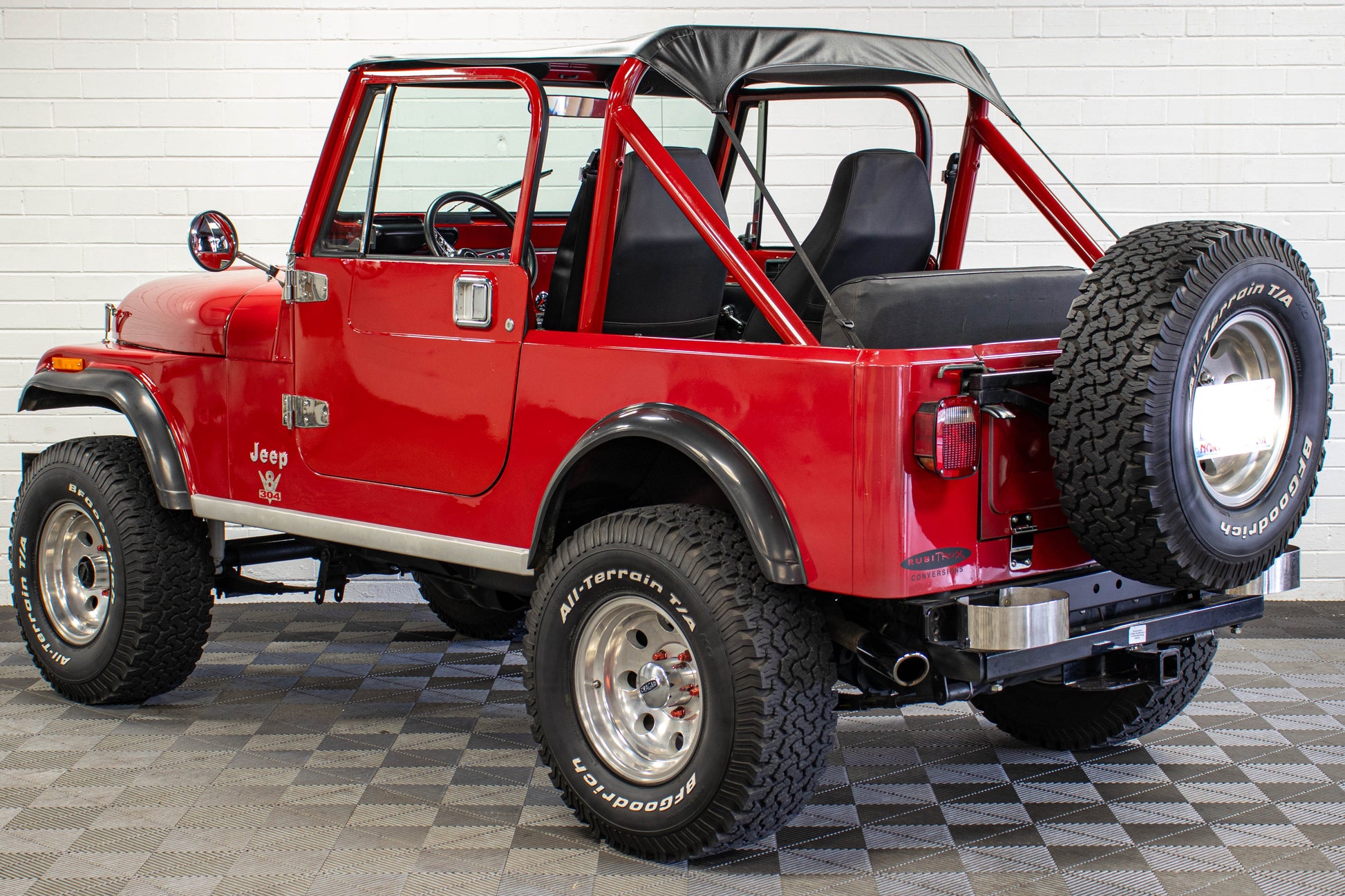 1984 Jeep CJ-7 AMC 304 Bikini Top Red