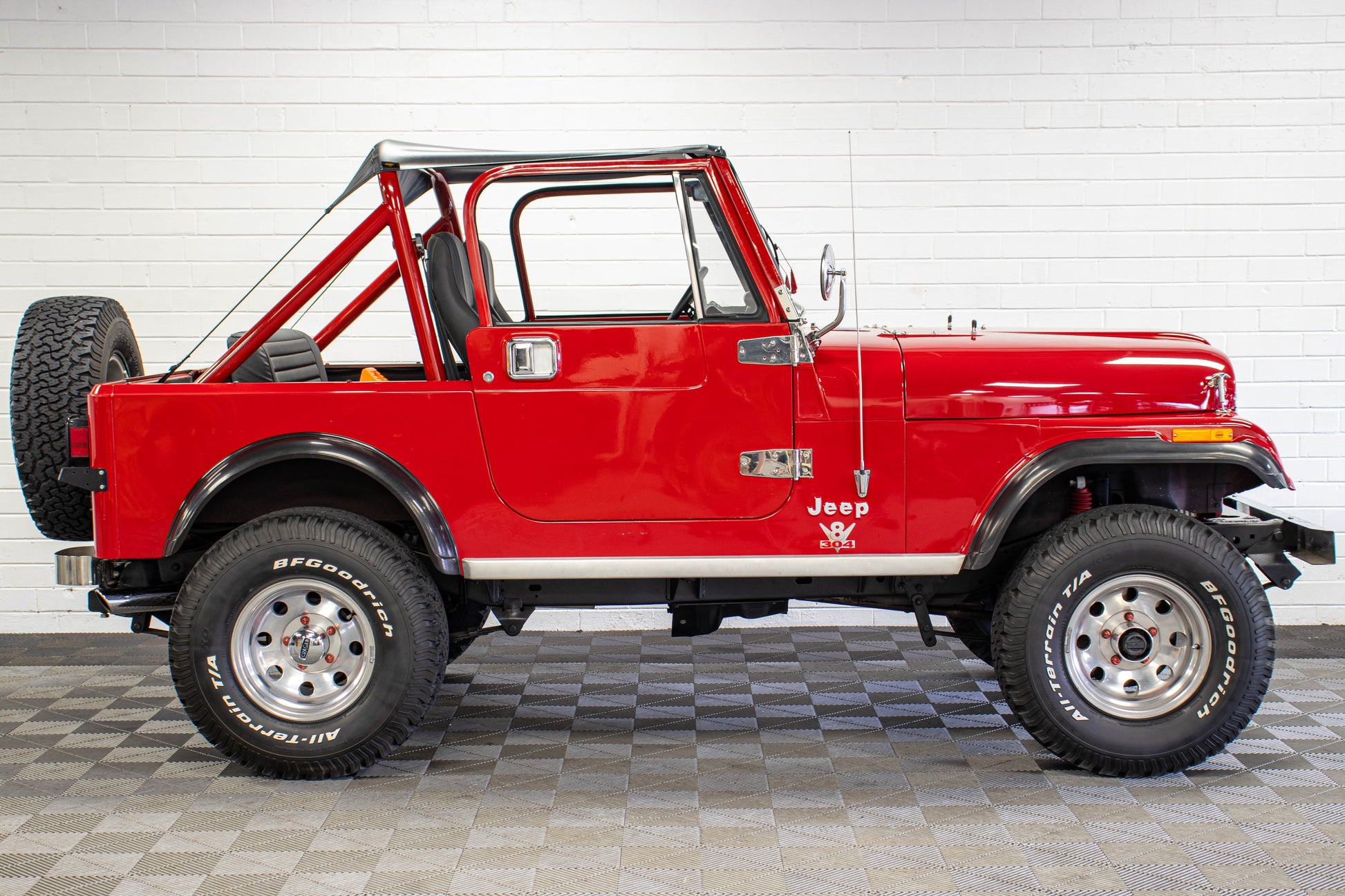 1984 Jeep CJ-7 AMC 304 Bikini Top Red